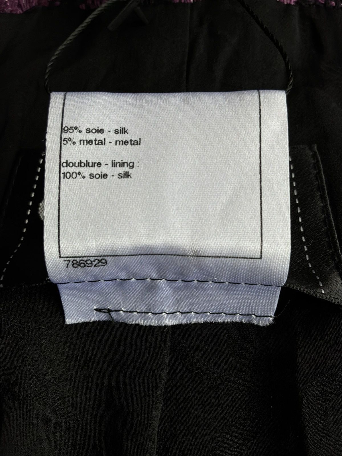 Chanel 2009 Chanel - Purple & Black Tweed Multipocket Tweed Blazer Size XL / US 12-14 / IT 48-50 - 11 Thumbnail
