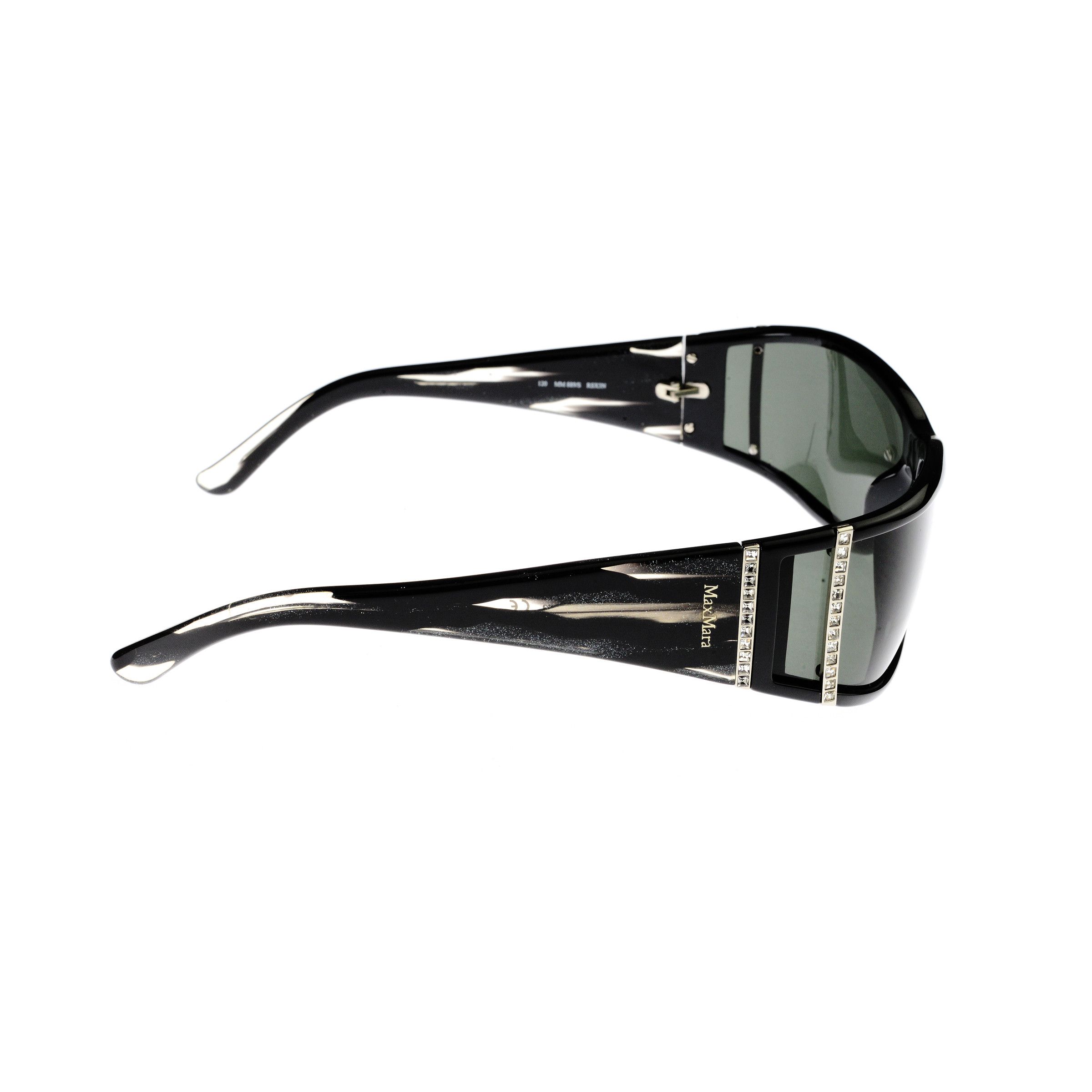 Max Mara Max Mara '00s Black Wrap Around Oversized Sunglasses Size ONE SIZE - 4 Thumbnail