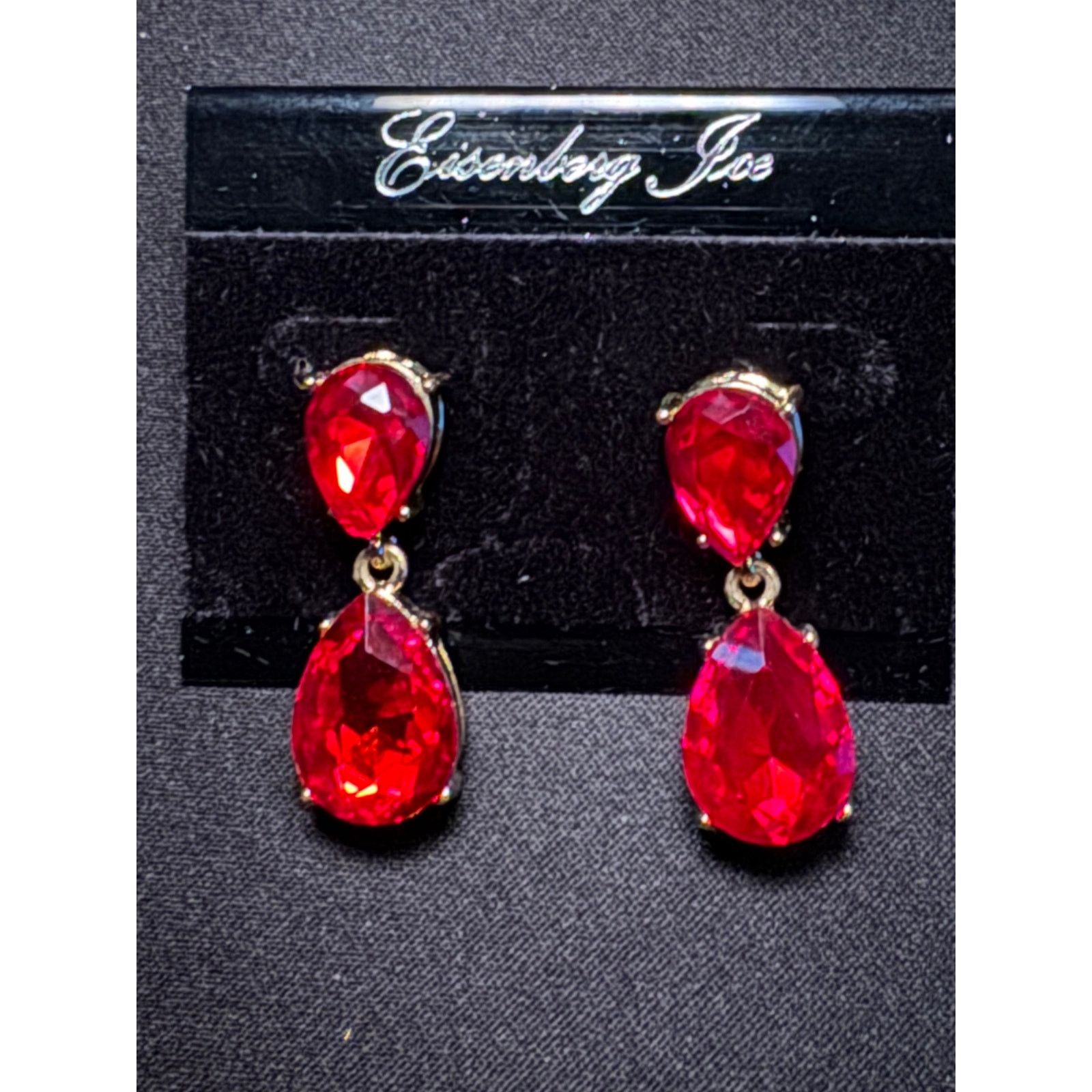 Other Vintage Eisenberg Ice Statement Pierced Earrings Size ONE SIZE - 2 Thumbnail