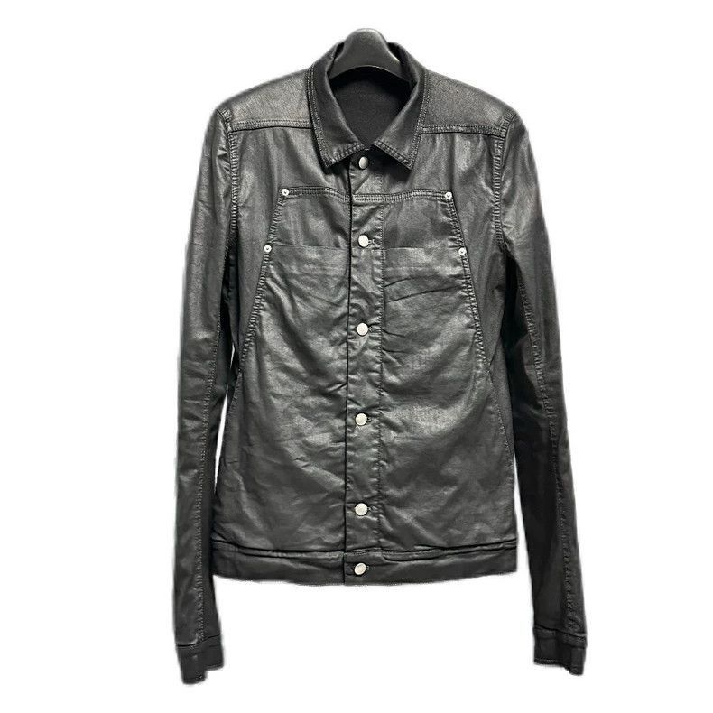 Rick Owens Rick Owens Shoulder pad waxed denim jacket-2506 Size US L / EU 52-54 / 3 - 1 Thumbnail