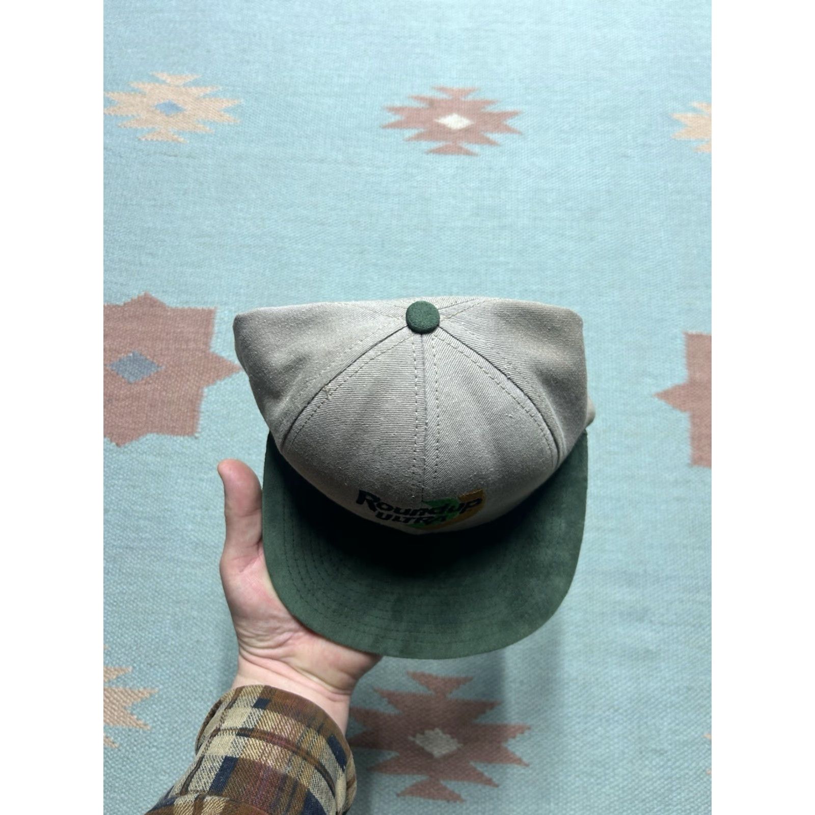 Vintage VINTAGE StrapBack Hat Cap USA Adjustable Green Tan Men Adjustable Strapback USA Hat Size ONE SIZE - 3 Thumbnail