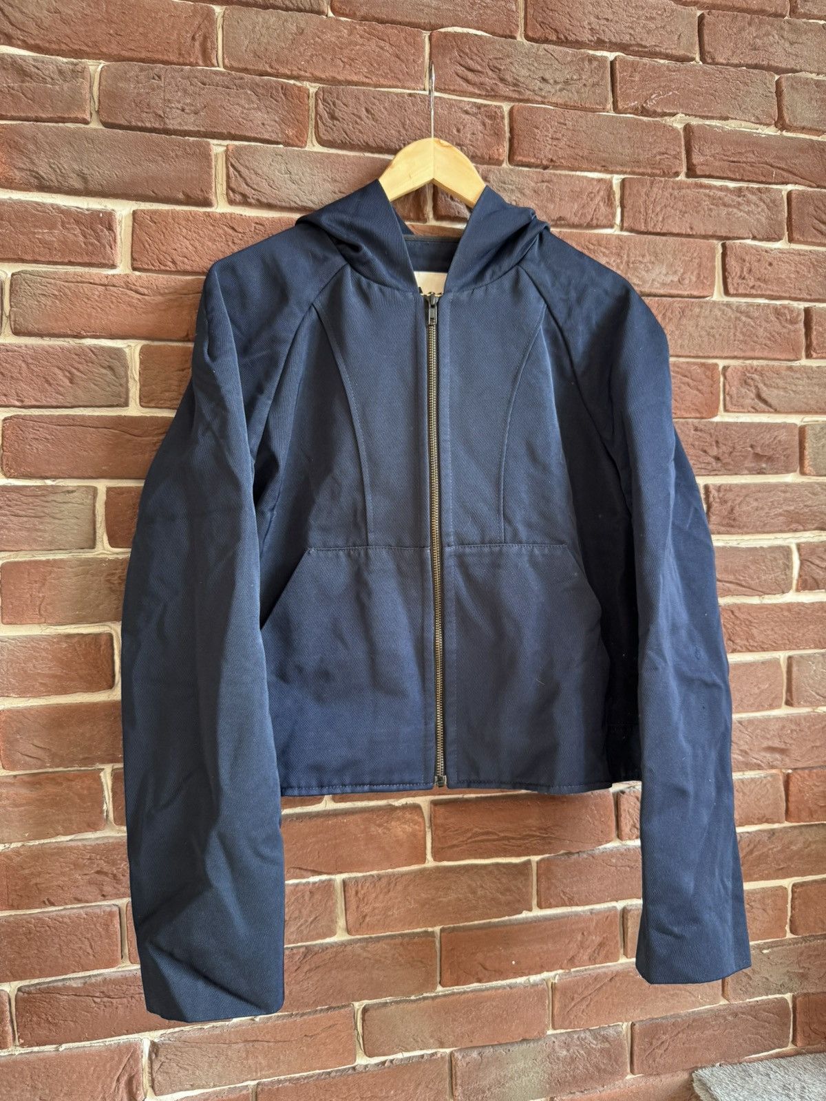 Acne Studios Acne Studios Cropped Boxy Jacket Like Active Workwear Navy M Size US M / EU 48-50 / 2 - 2 Thumbnail
