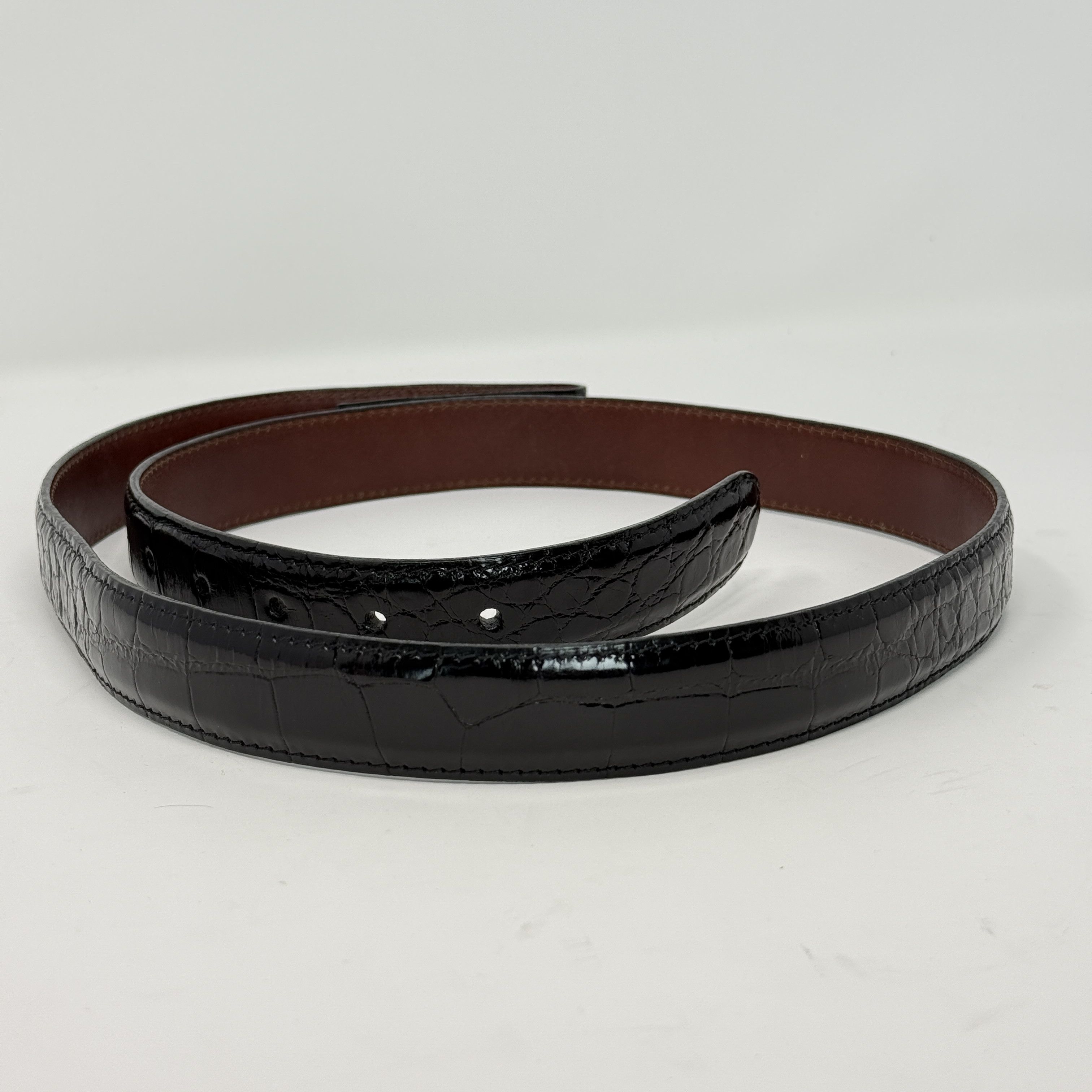 Other W. Kleinberg Genuine Alligator Skin Glazed Belt Size 40 - 2 Thumbnail