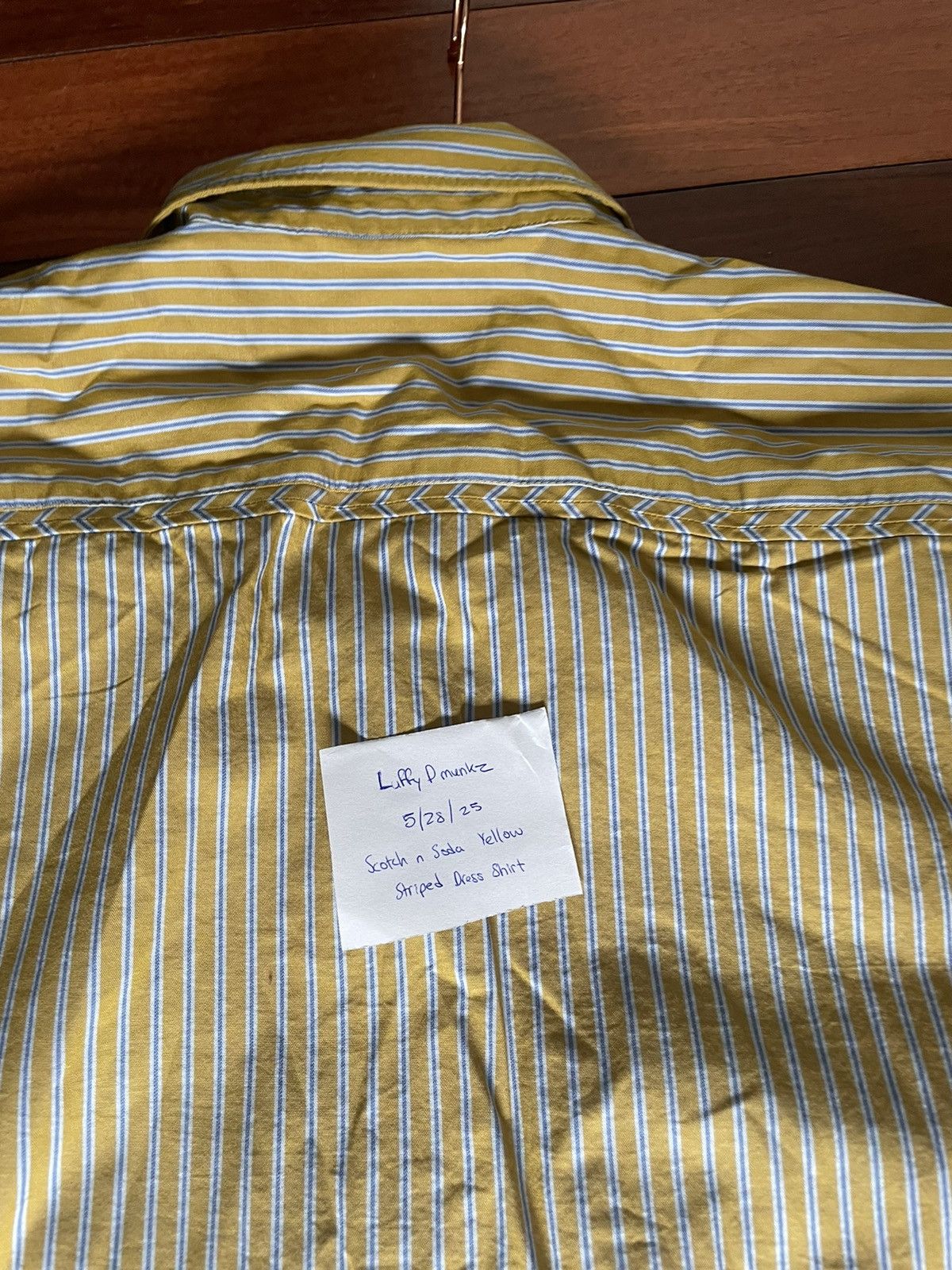 Scotch & Soda Scotch and Soda Yellow Striped Dress shirt Size US XL / EU 56 / 4 - 6 Thumbnail