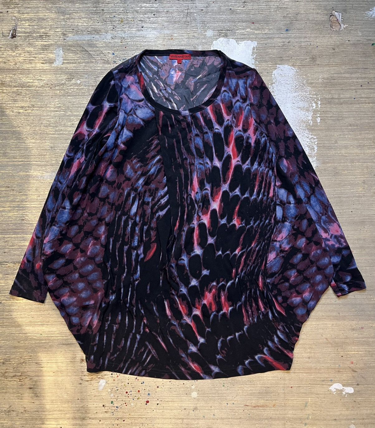 Vintage × Vivienne Tam Vivienne tam assymetrical swirled dye Scales Mesh dress Size ONE SIZE - 1 Thumbnail
