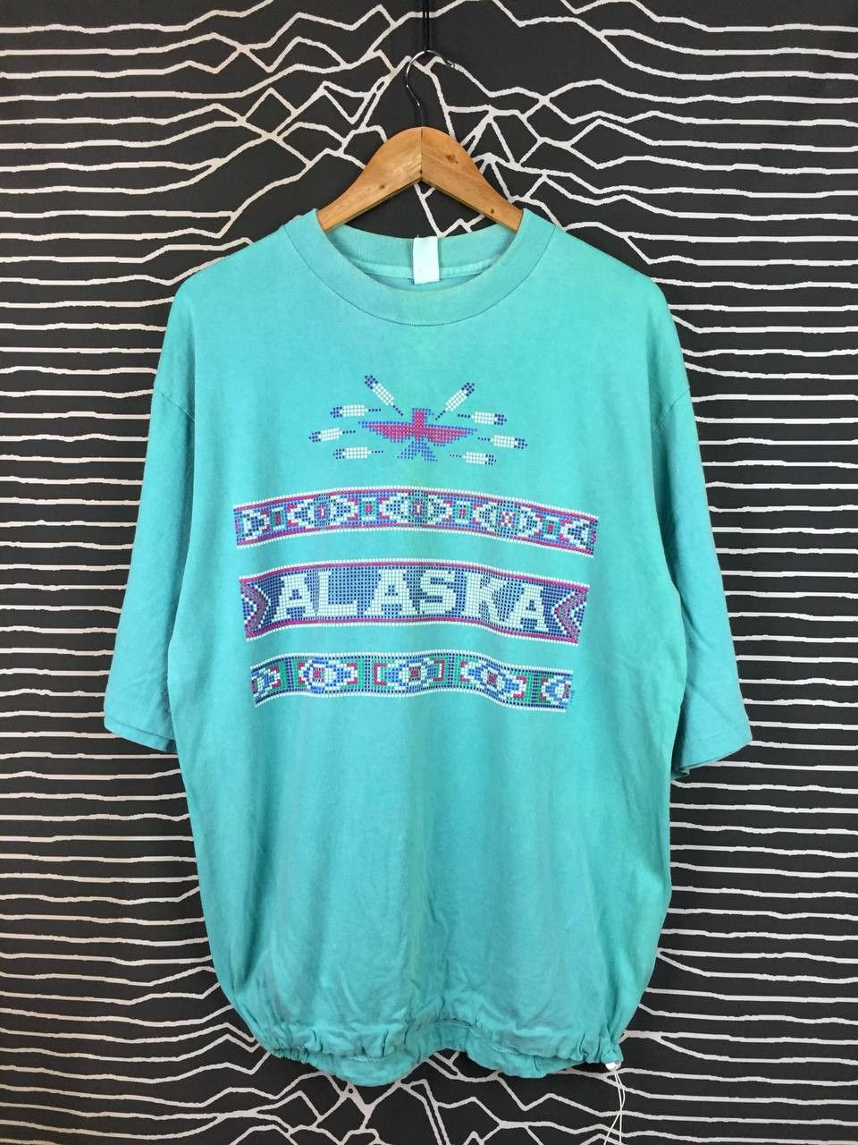 Vintage Vtg 90s Alaska Native Geometric Tribal Made in Usa Tee Size US L / EU 52-54 / 3 - 1 Thumbnail