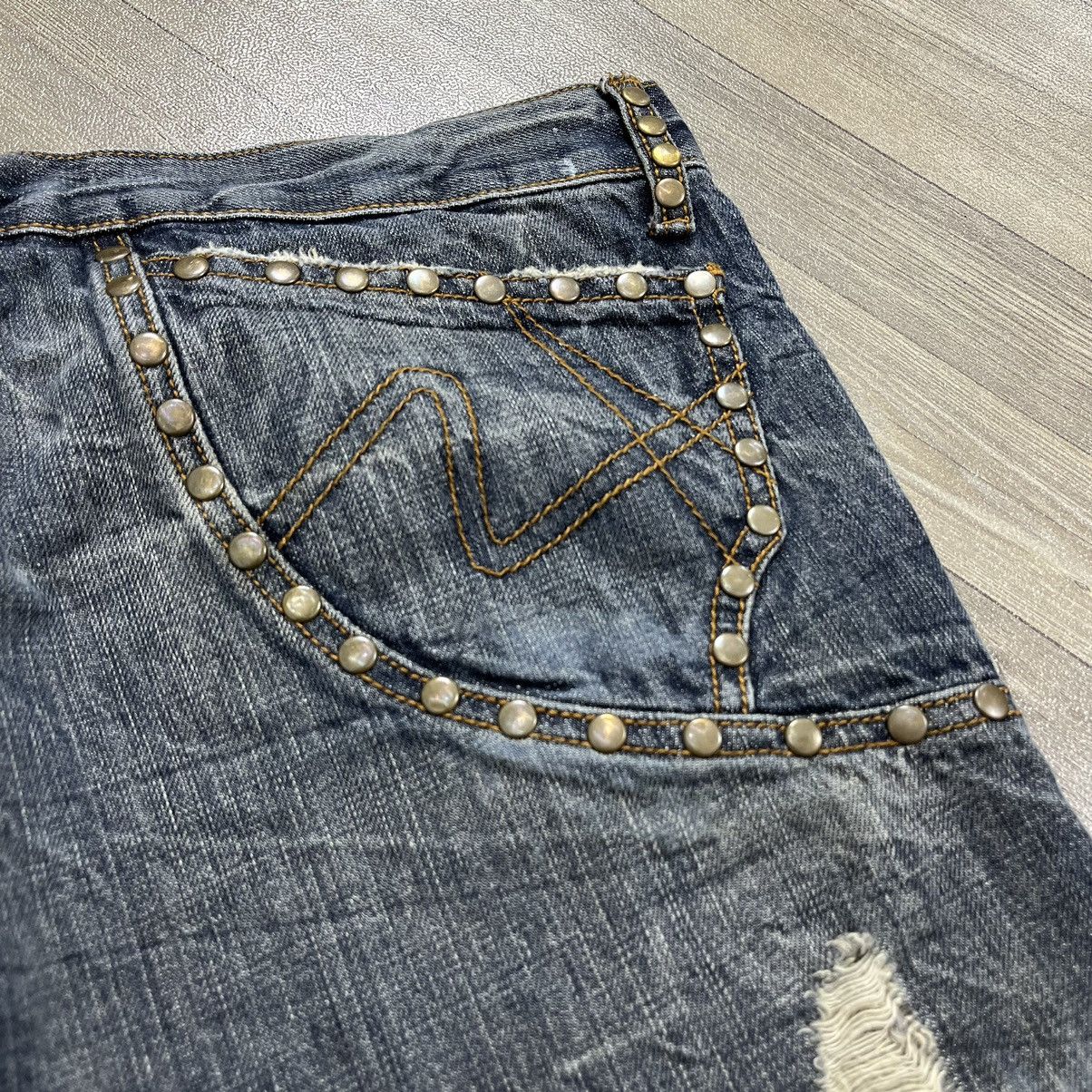 semanticdesign Y2K Semanticdesign Studded Distressed Flared Jeans BootCut Size US 31 - 13 Thumbnail