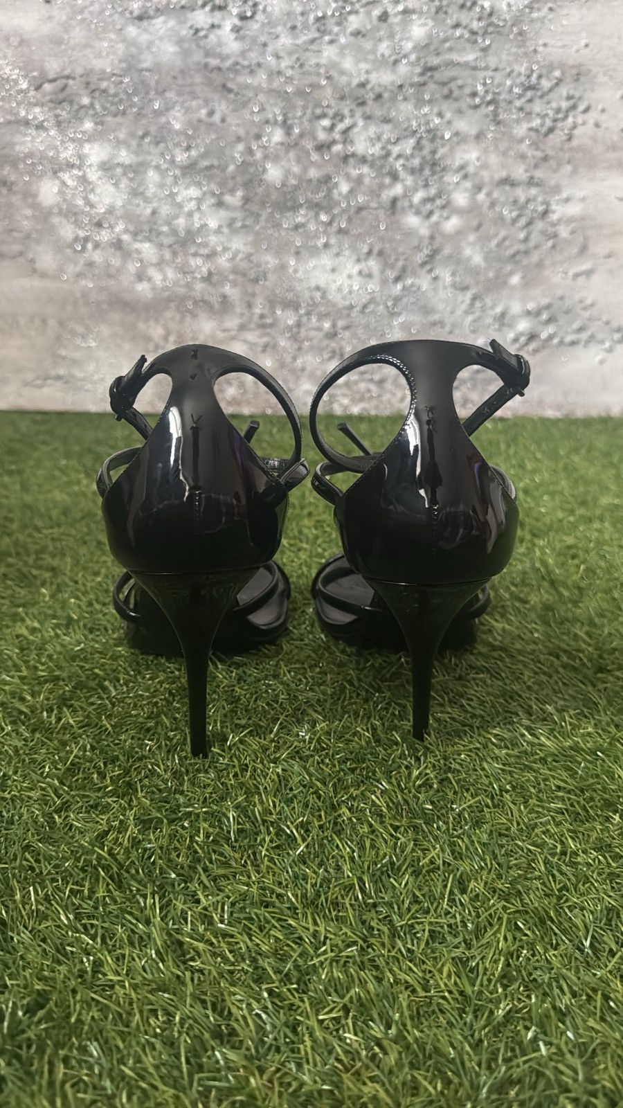 Saint Laurent Paris Saint Laurent Cassandra 100mm Sandals – All Black – Size 40 Size US 9 / IT 39 - 4 Thumbnail