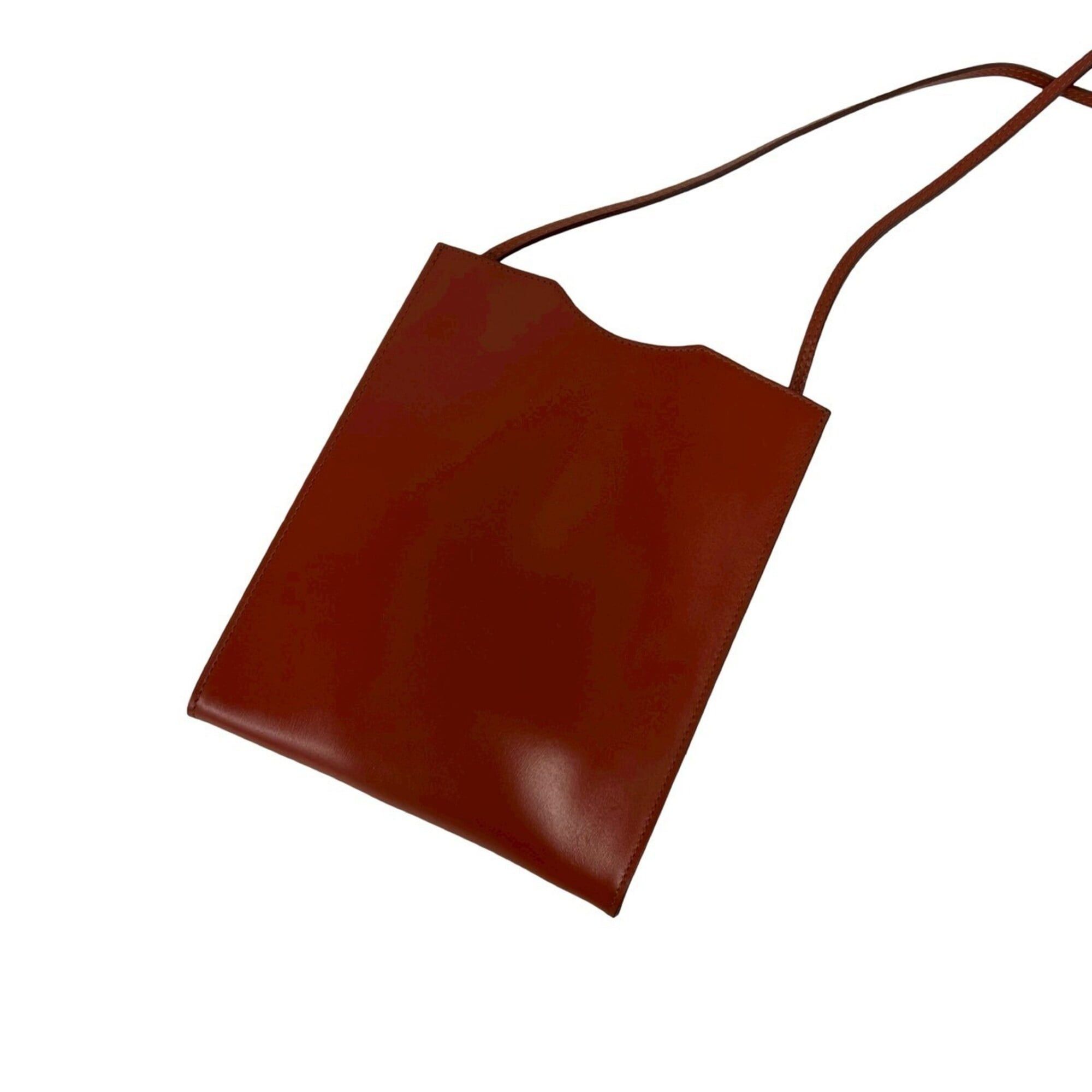 Hermes Hermes Omenitou Vintage Leather Shoulder Bag Mini Pouch Sacoche Brown 26741 Size ONE SIZE - 1 Thumbnail