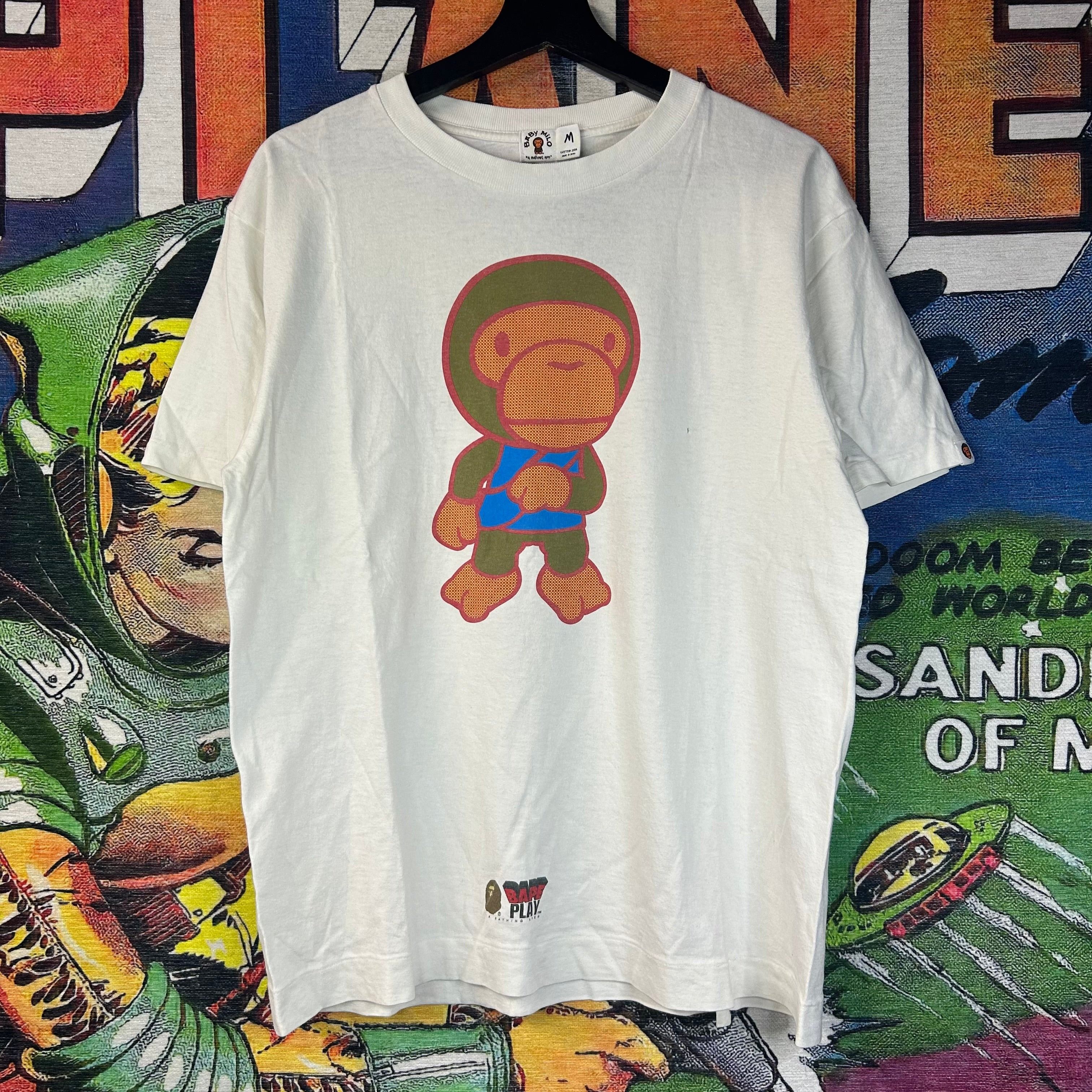 Y2K Bape Baby Milo Chimp Soldier Tee Size Medium