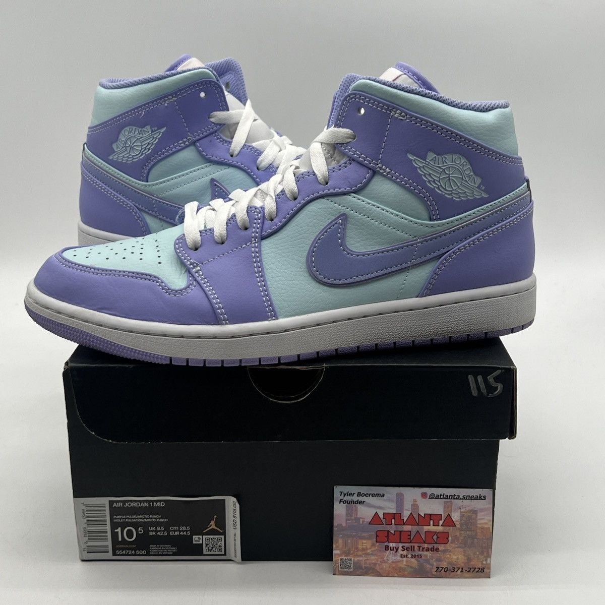 Air Jordan 1 mid purple pulse