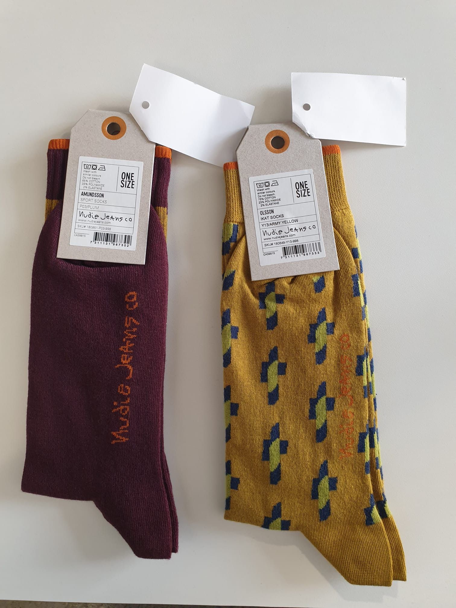 Nudie Jeans NUDIE PACK OF 2 SOCKS: AMUNDSSON AND OLSSON Size ONE SIZE - 3 Thumbnail