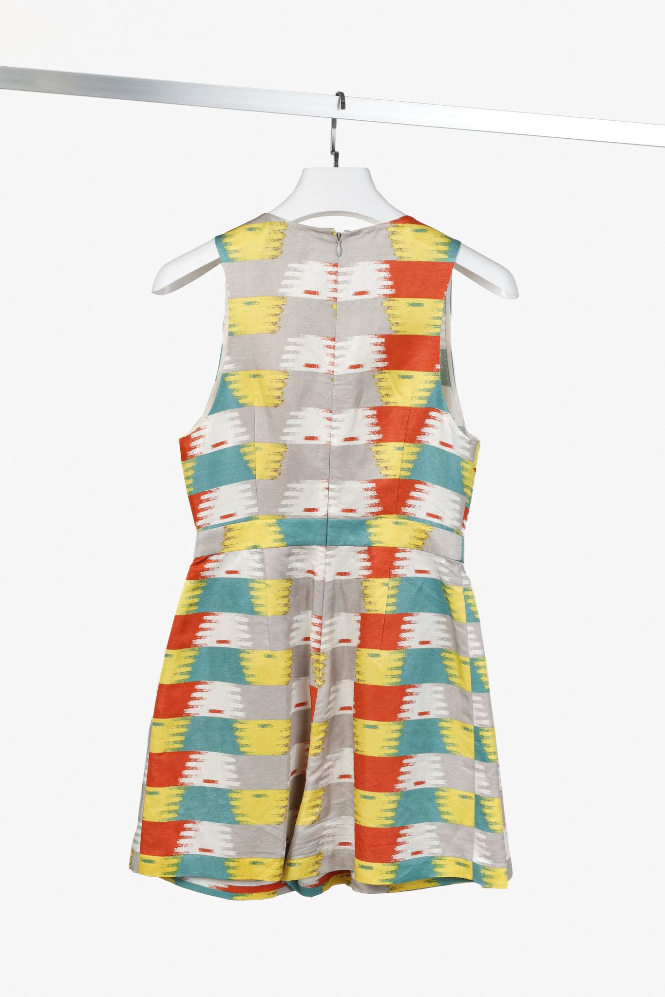 3.1 Phillip Lim 3.1 Phillip Lim Grey Ikat Print Pleated Playsuit Size S / US 4 / IT 40 - 2 Thumbnail