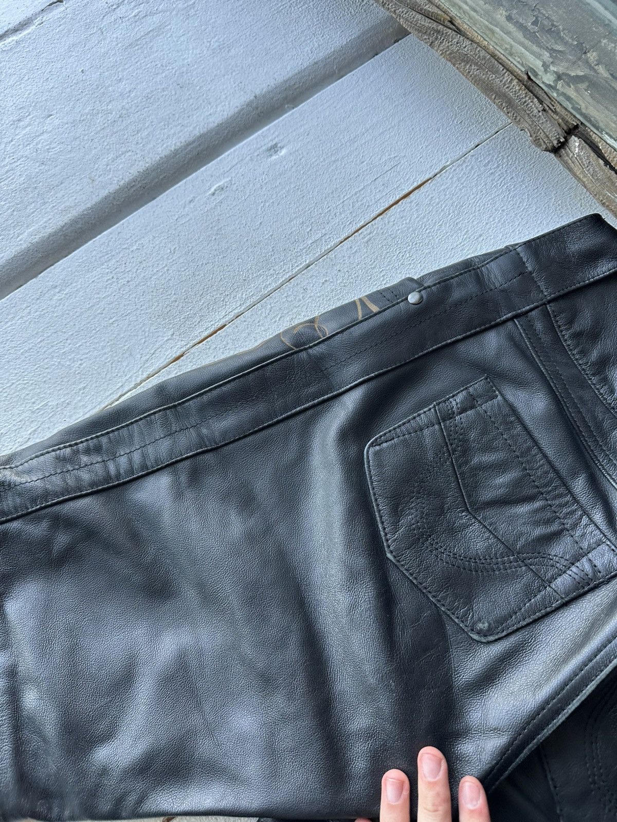Leather HELD 🚨 LEATHER PANTS RACING VNTG Cowboy Biker Leather Pants Size US 32 / EU 48 - 13 Thumbnail