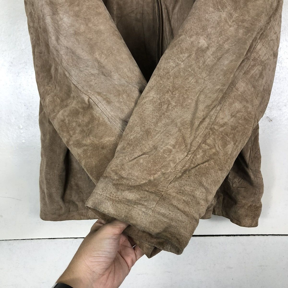 Genuine Leather 🔥90’s Vintage Genuine Leather Jacket St John Bay Map Lining Size US M / EU 48-50 / 2 - 13 Thumbnail