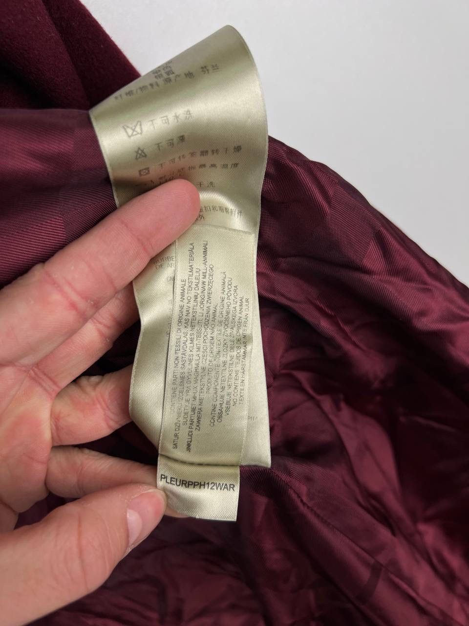Burberry Burberry Garnet Double Breasted Coat with Black Fur Trim UK6 Size XS / US 0-2 / IT 36-38 - 8 Thumbnail