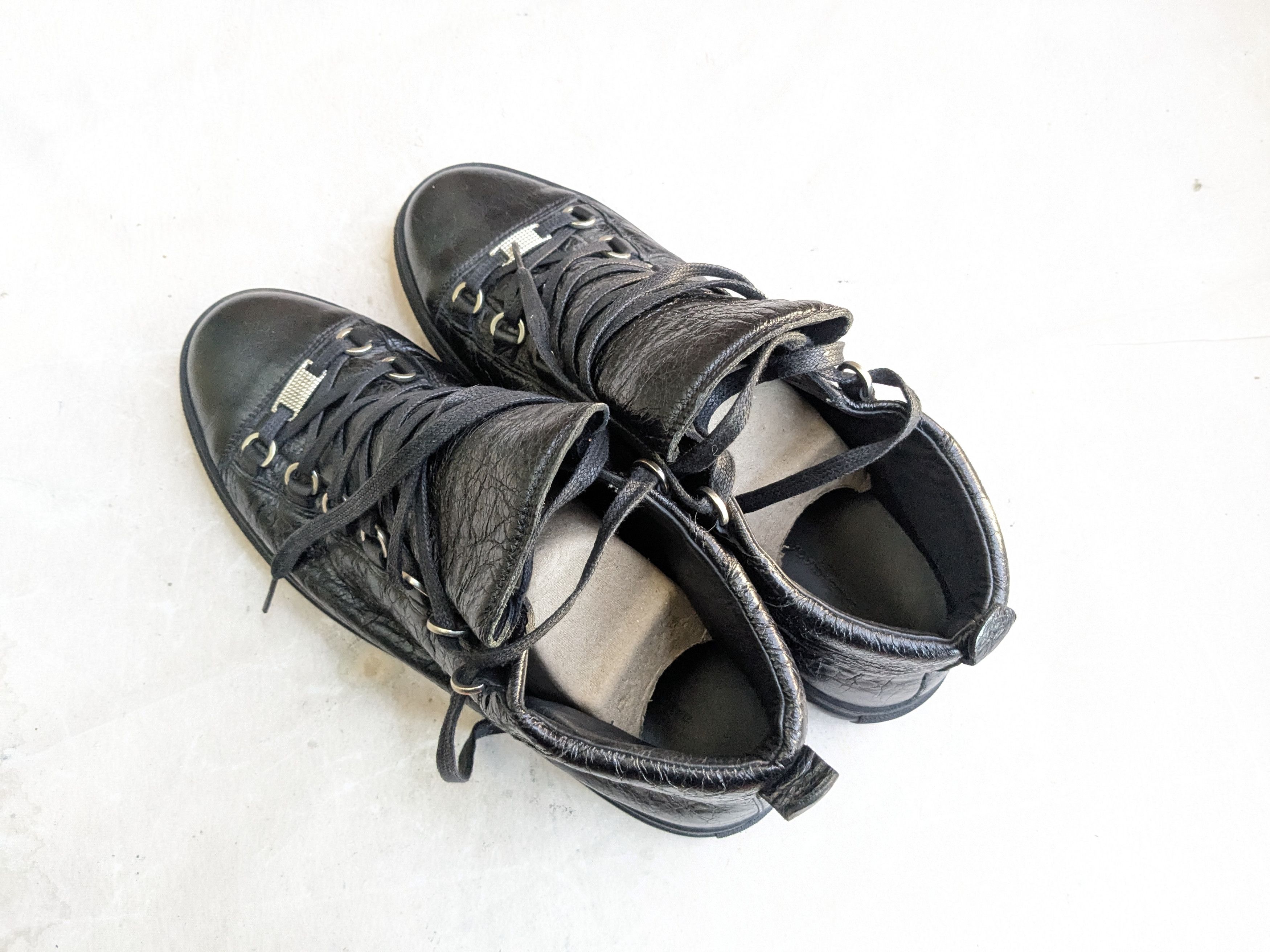 Balenciaga Balenciaga Arena Sneakers Black 11 Leather High Tops Size US 11 / EU 44 - 9 Thumbnail