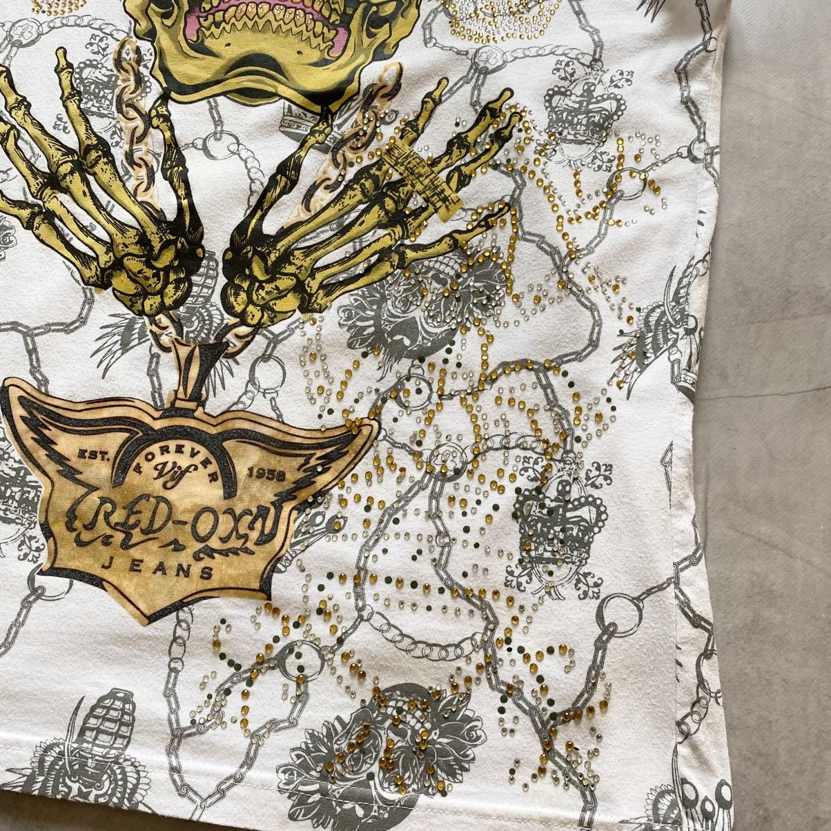 Christian Audigier × Ed Hardy × Japanese Brand VTG Ed Hardy Christian Audigier Style Y2K T-Shirt Tank Top Size US L / EU 52-54 / 3 - 3 Thumbnail