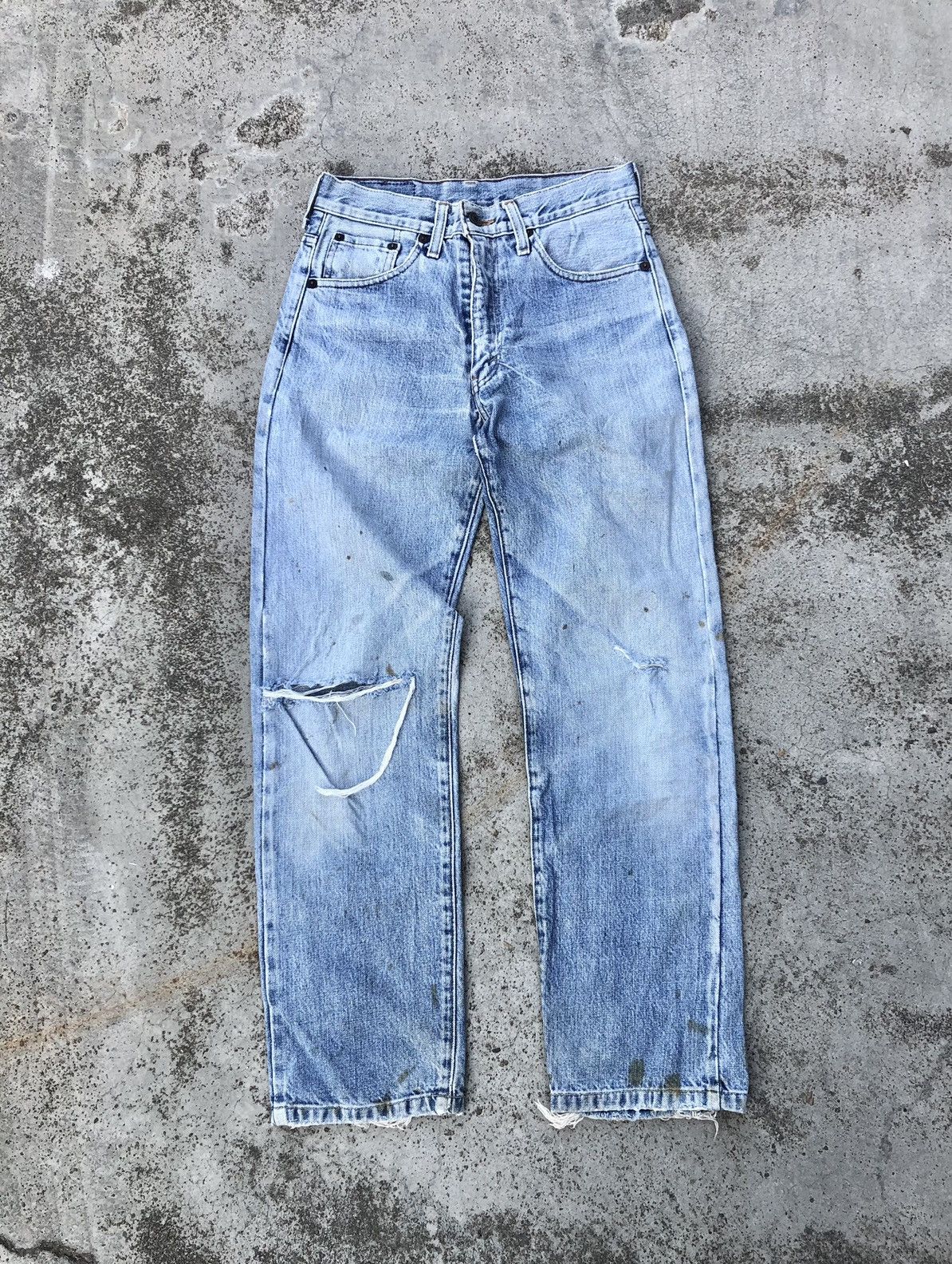 Vintage VINTAGE LEVIS SELVEDGE DISTRESSED DENIM Size US 26 / EU 42 - 1 Thumbnail