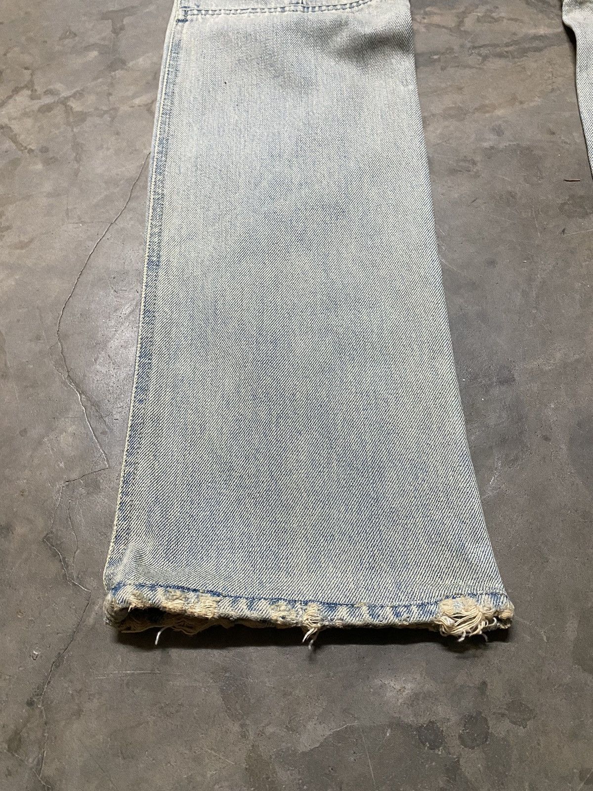 Japanese Brand × Vintage Flare Jeans Japan Ossa Mondo Utility Cargo Distressed Ripped Size US 30 / EU 46 - 10 Thumbnail