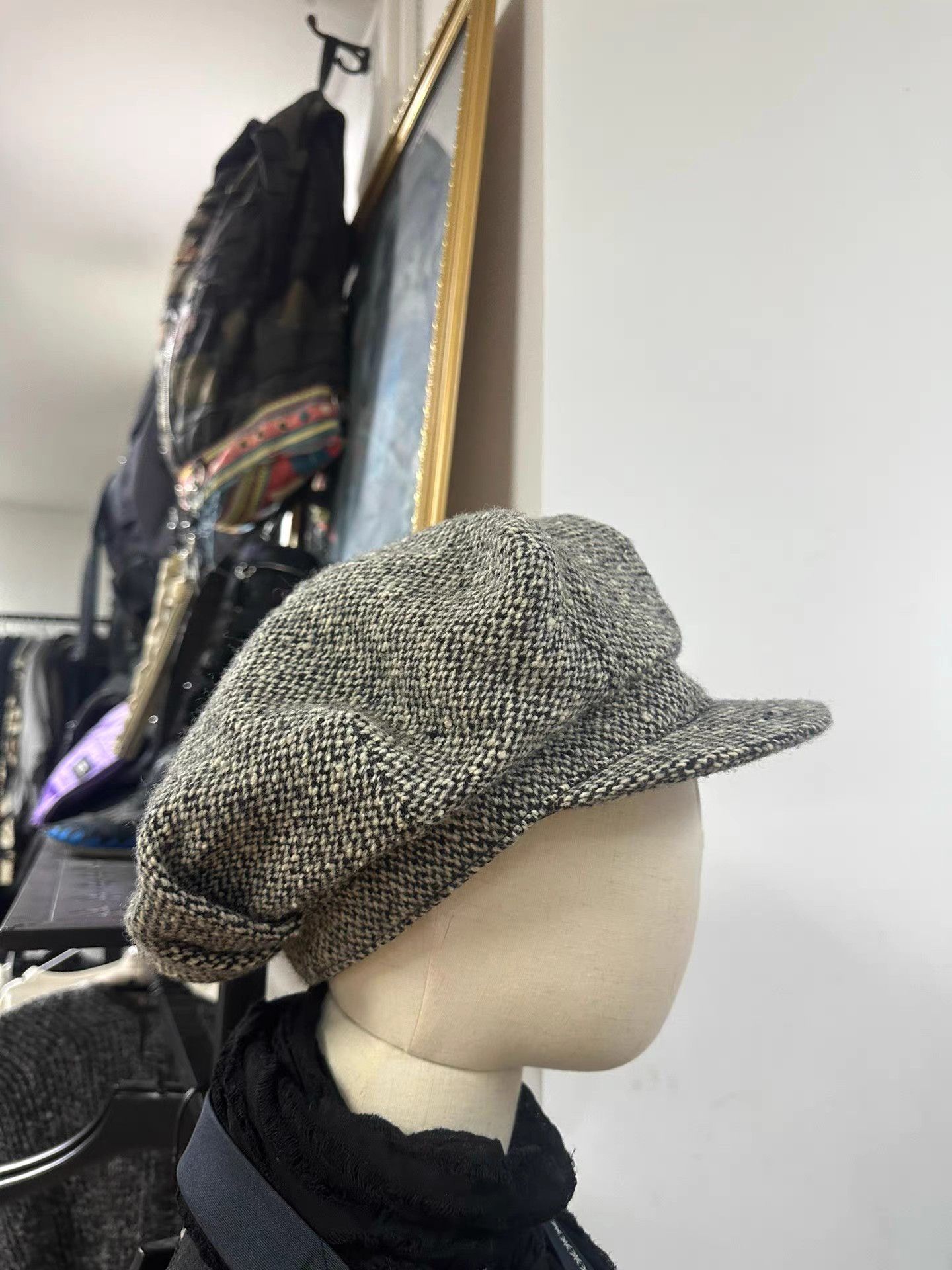Yohji Yamamoto Yohji Yamamoto Snowflake Print Newsboy Cap K20 Size ONE SIZE - 7 Thumbnail