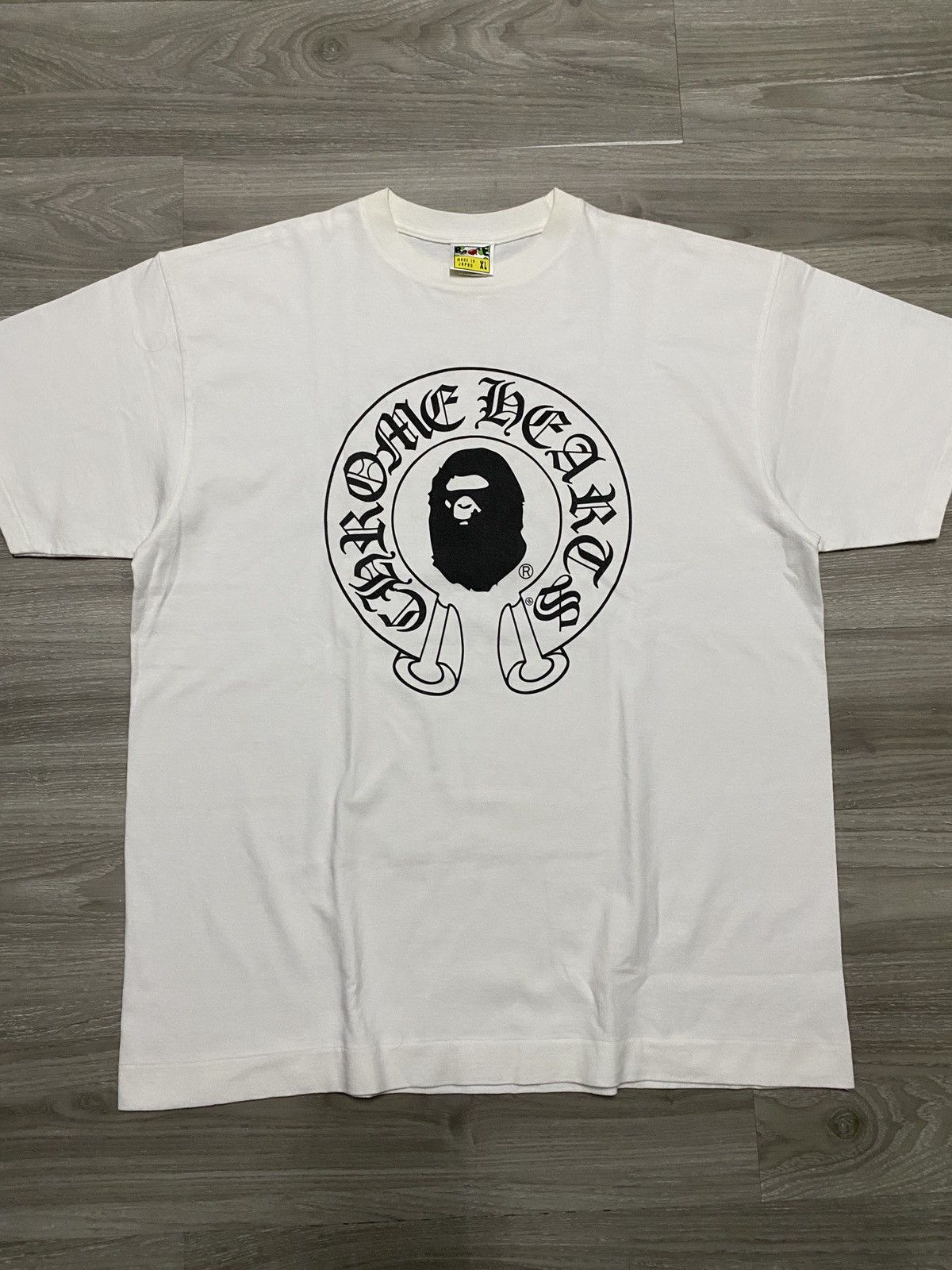 Bape × Chrome Hearts DEADSTOCK - LIMITED RELEASE Bape x Chrome Hearts Cross Tee Size US XL / EU 56 / 4 - 1 Thumbnail