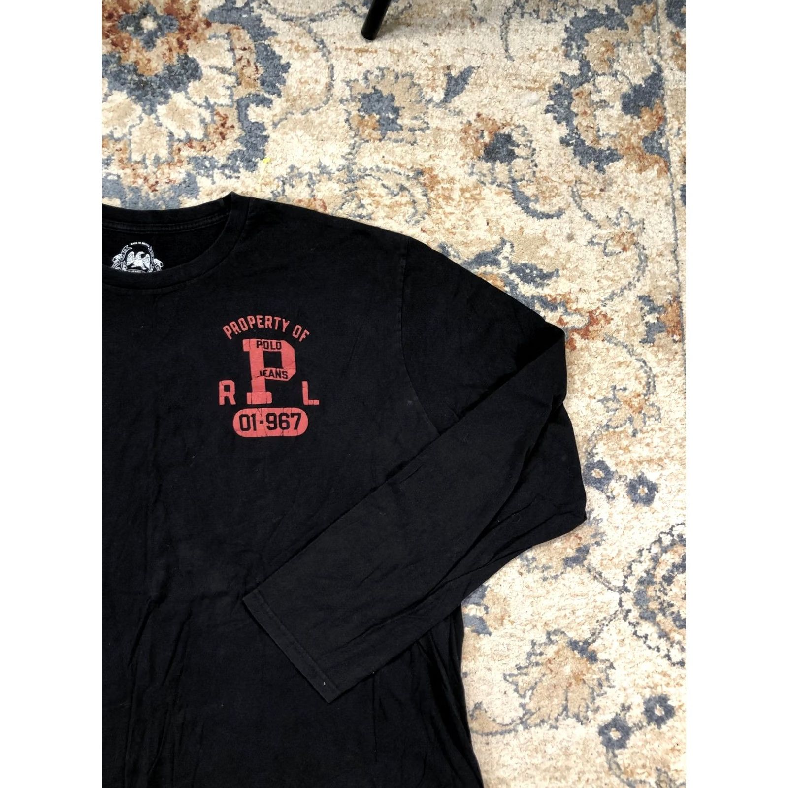 Vintage Polo Jeans Co Shirt Mens 2XL Black Long Sleeve Property Of R L Graphic Tee Size US XXL / EU 58 / 5 - 4 Thumbnail
