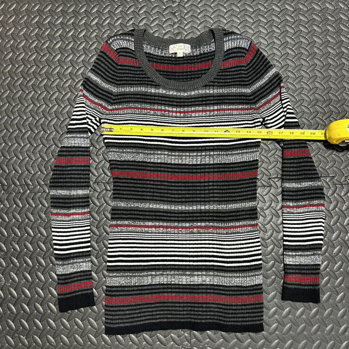 Other Pink Republic Sweater Top Blouse Striped Ribbed Knit XL Size XL / US 12-14 / IT 48-50 - 3 Thumbnail