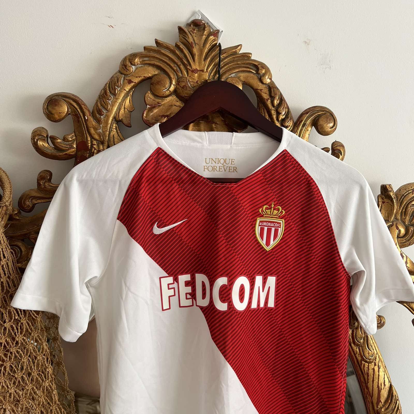 Nike × Vintage Nike AS Monaco 2018 Soccer Jersey Sz S Size US S / EU 44-46 / 1 - 2 Thumbnail