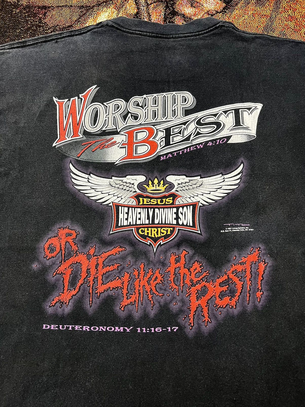 Vintage Harley-style Jesus Tee by Living Epistles Size US XL / EU 56 / 4 - 5 Thumbnail