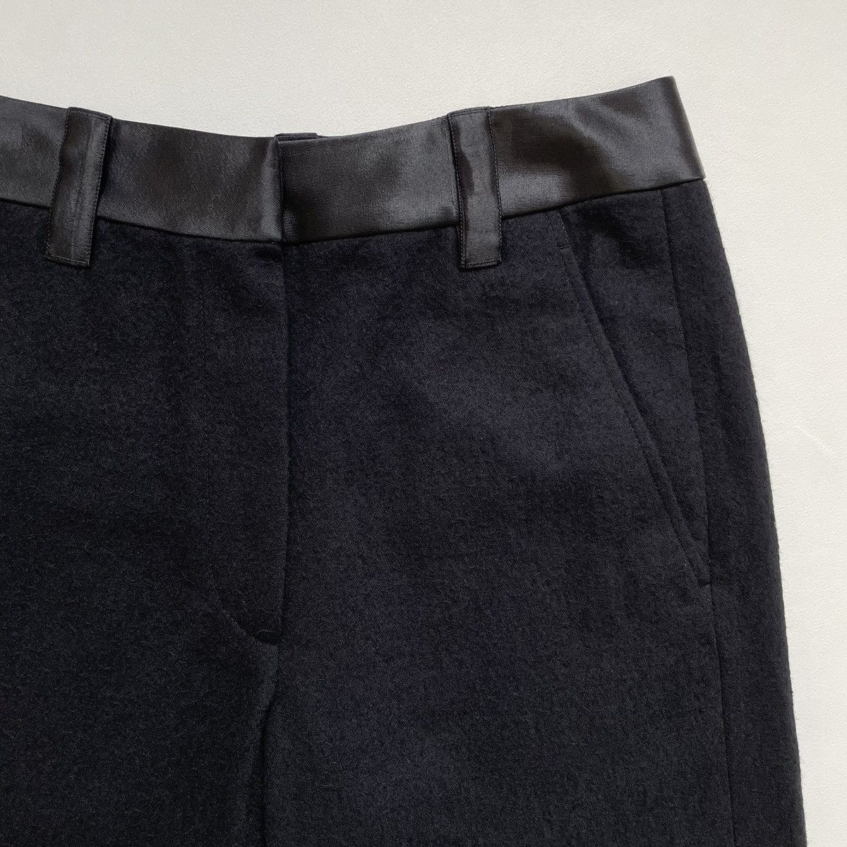 Ann Demeulemeester Brushed Black Wool ‘Wide Leg’ Pants Size US 32 / EU 48 - 10 Thumbnail