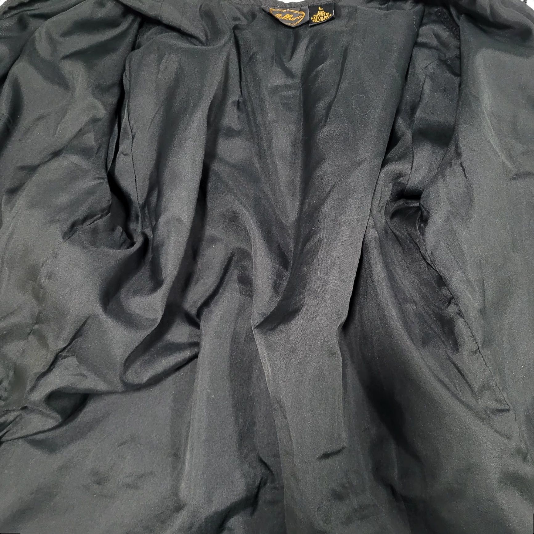 Vintage VTG Allure Black 100% Silk Tassel Embroidered Gold Lightweight Lined Jacket L Size L / US 10 / IT 46 - 4 Thumbnail