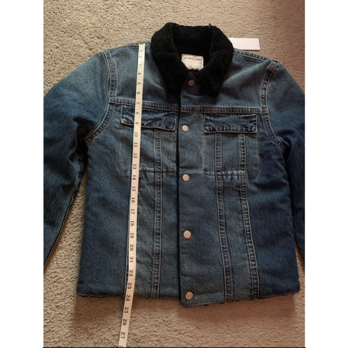Helmut Lang HELMUT LANG CROPPED SHERPA FLEECE DENIM JACKET Size US S / EU 44-46 / 1 - 7 Thumbnail