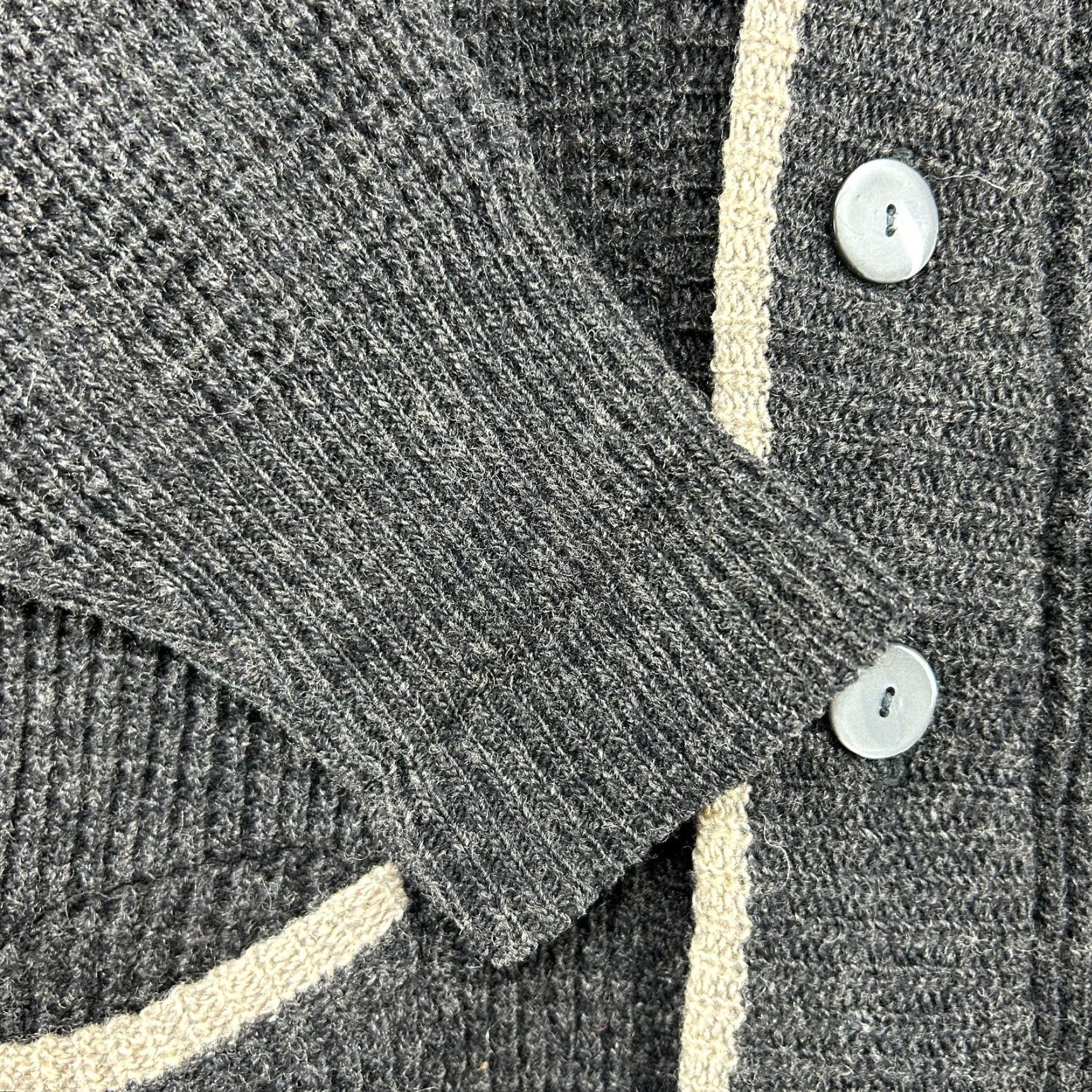 Vintage VINTAGE Green Hood Cardigan Sweater Mens M Green Wool Cardigan Waffle-Knit 60s Rockabilly 90s Mens Accessories Shirt? Size US M / EU 48-50 / 2 - 4 Thumbnail