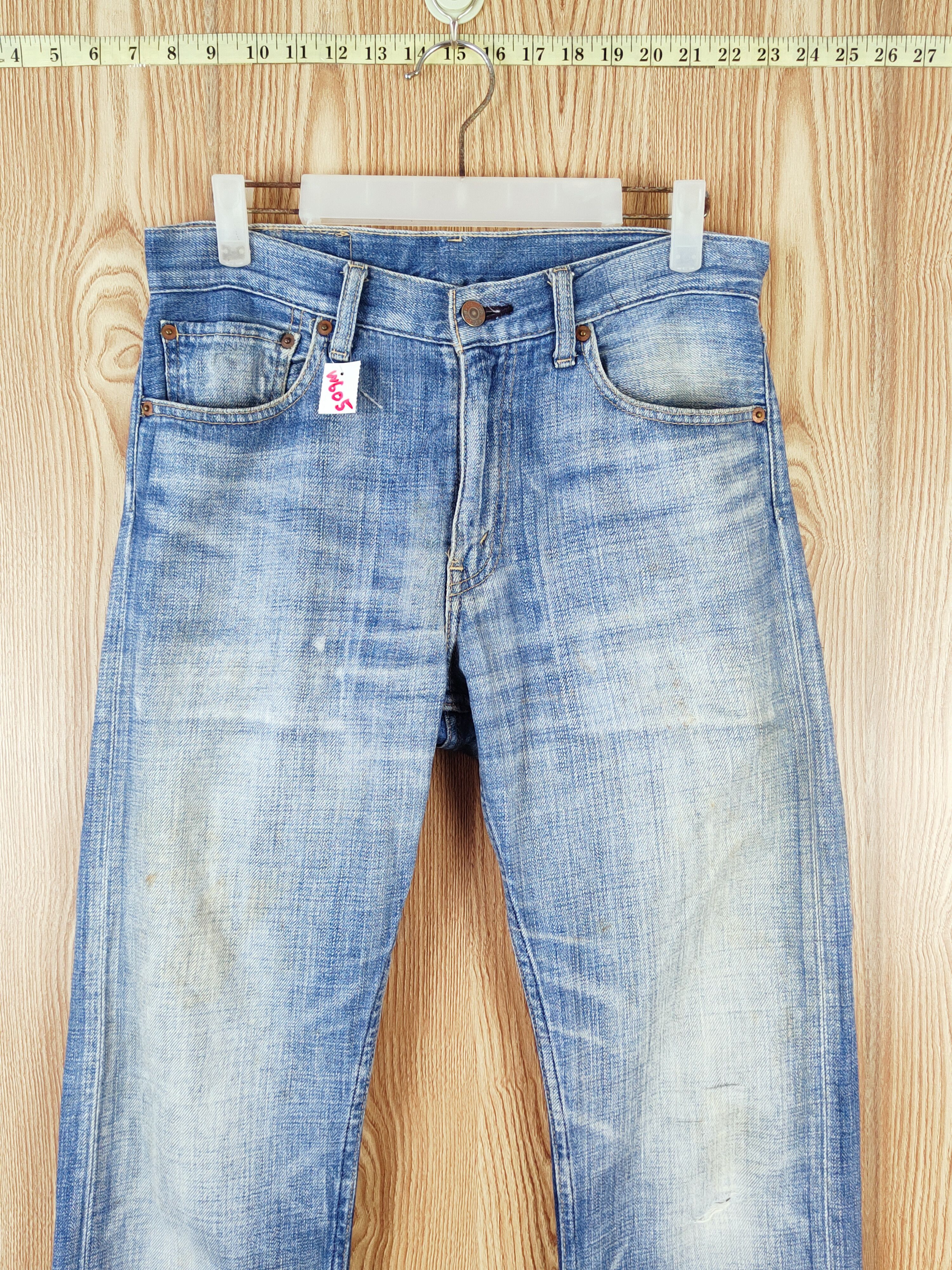 Levi's 505 Levi's Blue Faded Distressed Ripped Jeans #W605 Size US 30 / EU 46 - 2 Thumbnail