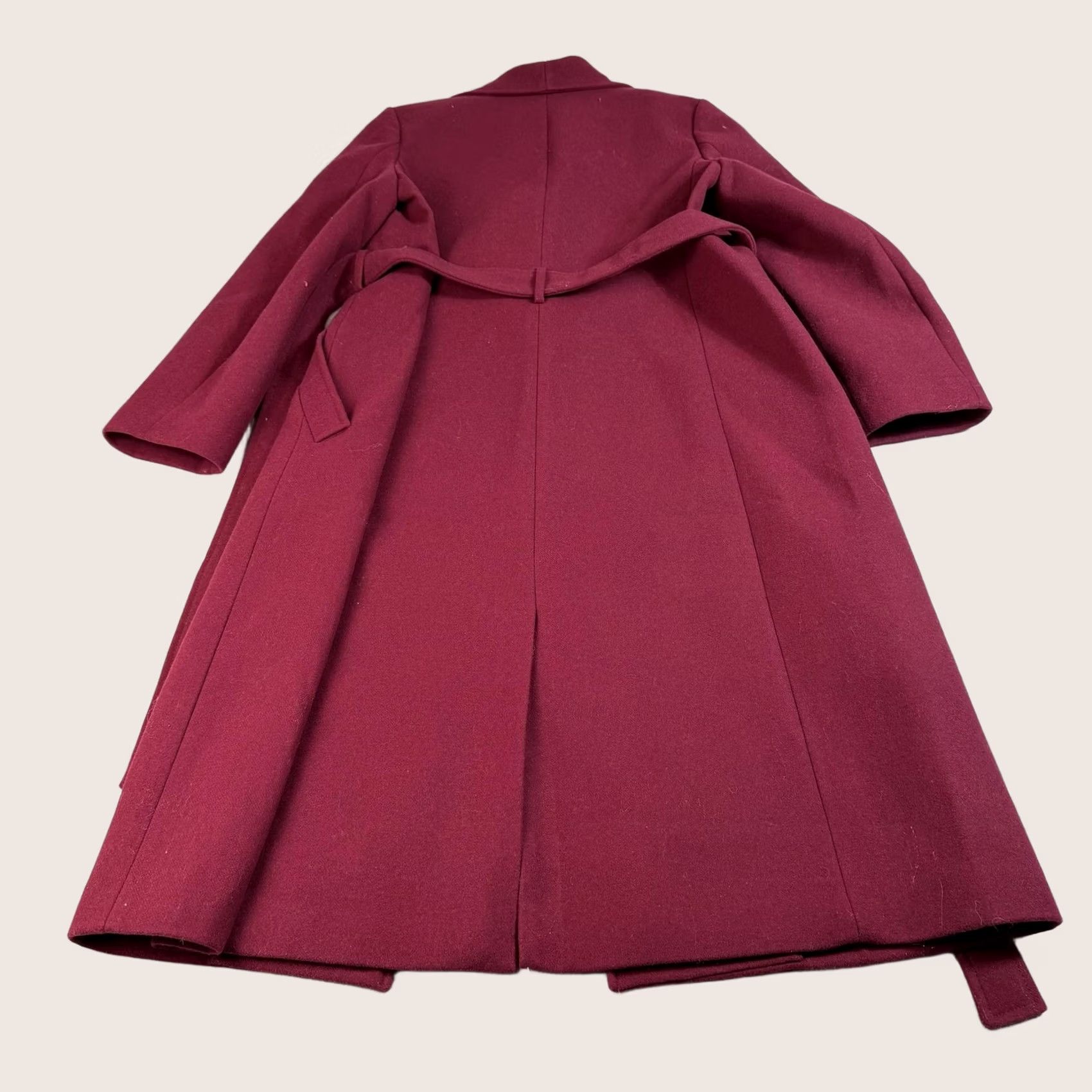 J.Crew J.CREW Overcoat Women 8 Red Wool Blend Long Belted Winter Coat Heritage Academia Size M / US 6-8 / IT 42-44 - 1 Thumbnail