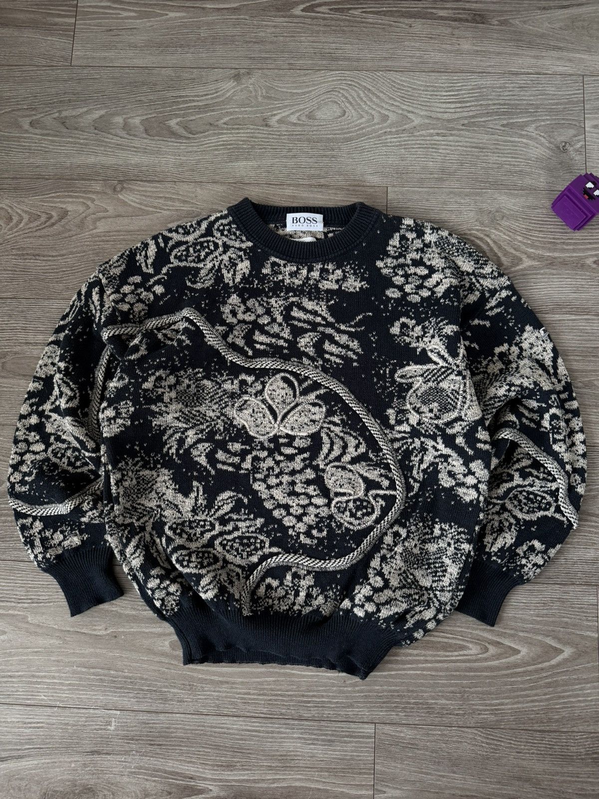Hugo Boss Antique Archival Knitted Vintage Luxury Hugo Boss Sweater Size US L / EU 52-54 / 3 - 9 Thumbnail