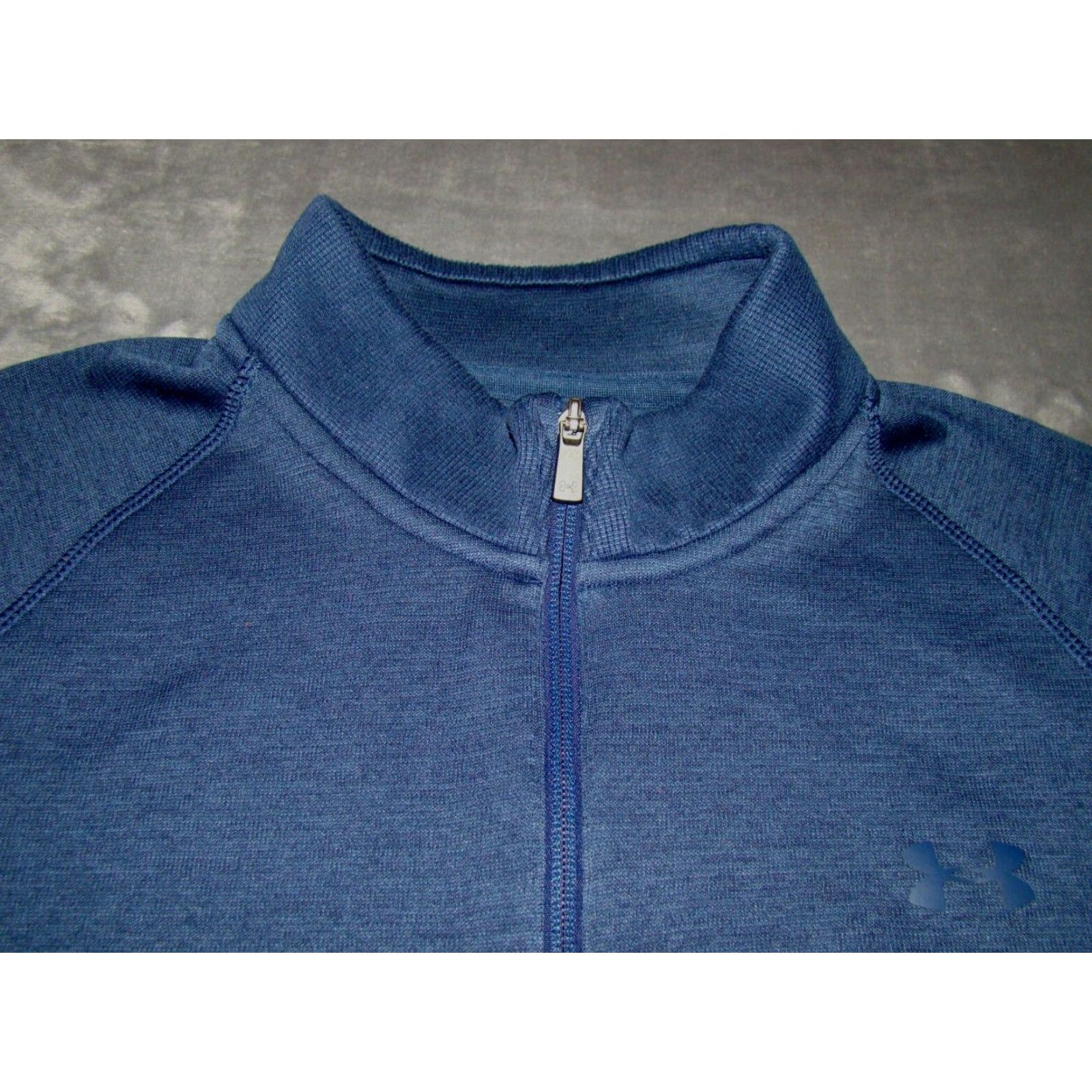 Under Armour Under Armour ColdGear Mens 2XL Blue 1/4 Zip Pullover Mock Neck Sweatshirt Size US XXL / EU 58 / 5 - 3 Thumbnail