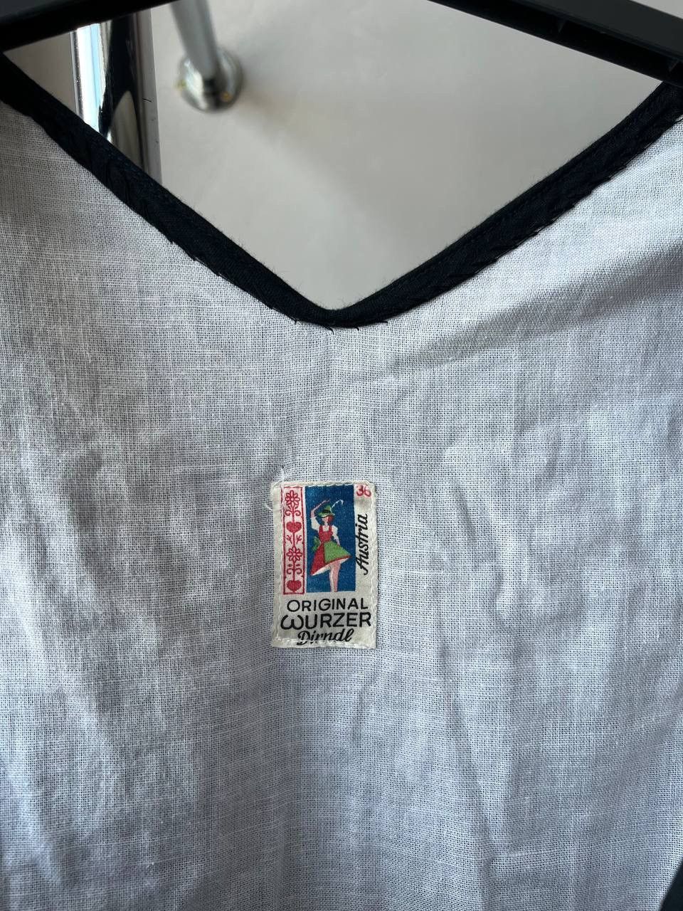 Vintage 1960/70 RARE ORIGINAL WURZER DIRNDL AUSTRIA HOLIDAY DRESS 36 Size S / US 4 / IT 40 - 7 Thumbnail