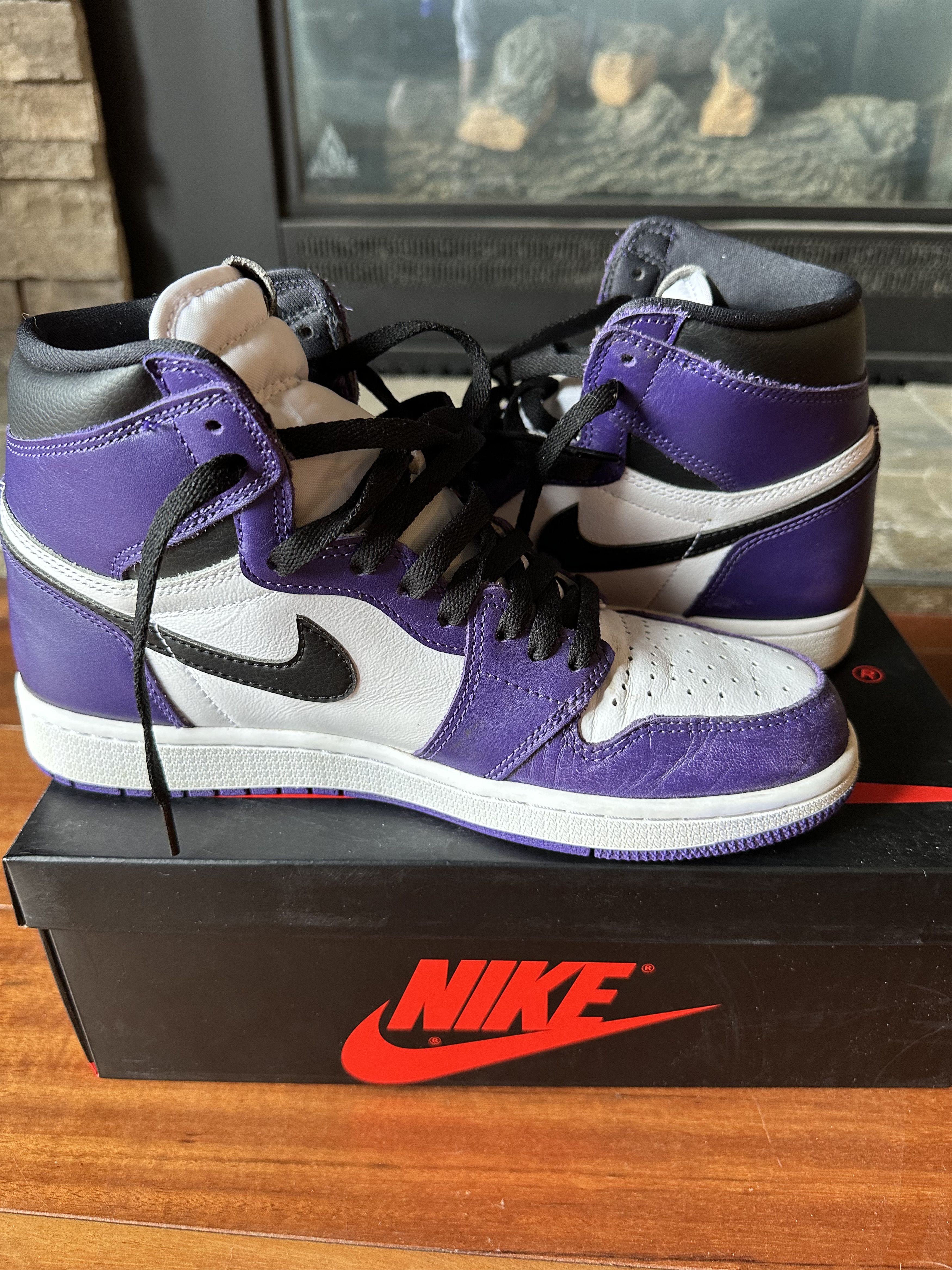 Jordan Brand Nike Air Jordan 1 High Court Purple Size US 8.5 / EU 41-42 - 5 Thumbnail