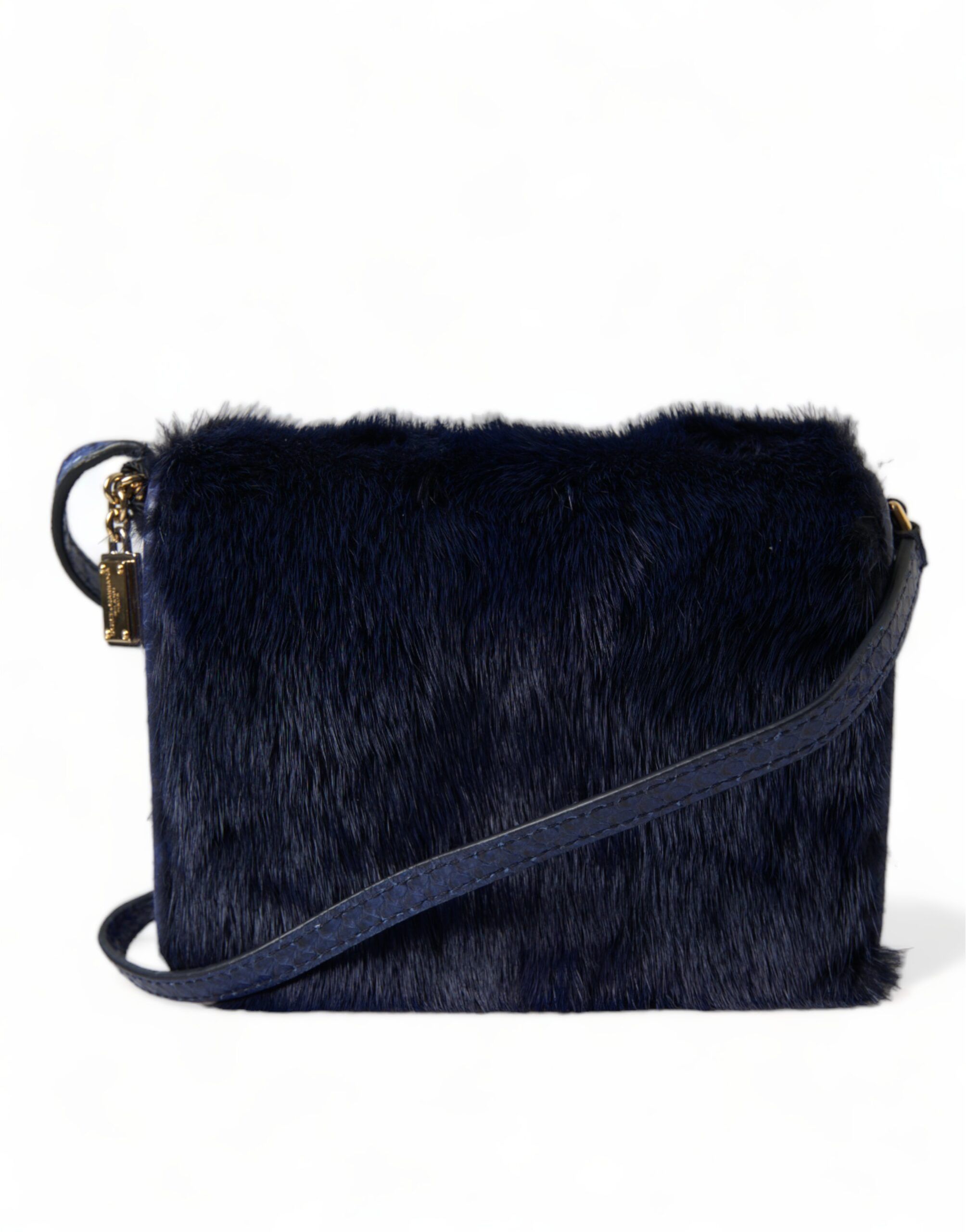 Dolce & Gabbana Exquisite Blue Mink Fur Shoulder Women's Bag Size ONE SIZE - 1 Thumbnail