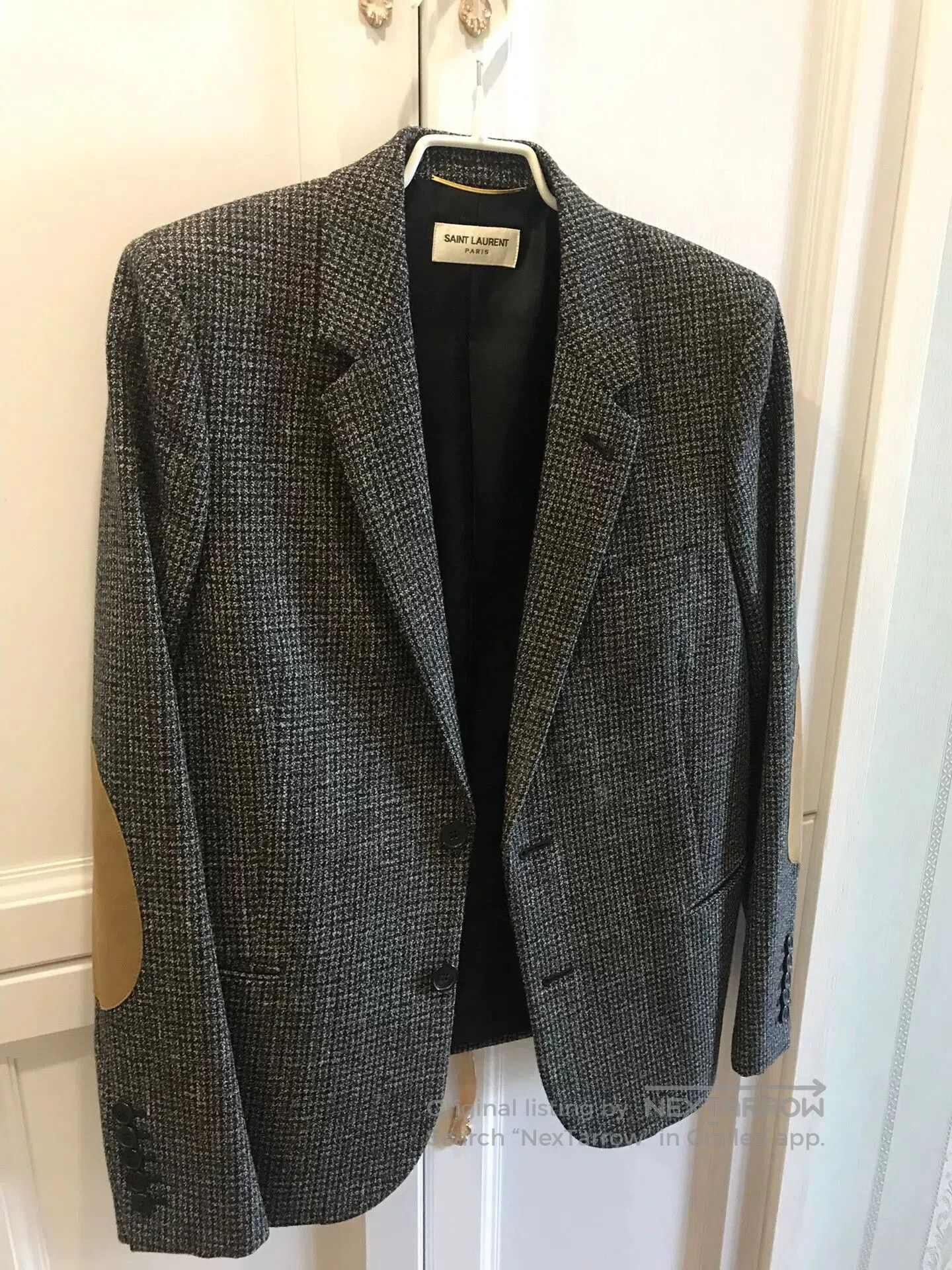 Saint Laurent Paris Saint Laurent Houndstooth Wool Blazer. Size S / US 4 / IT 40 - 1 Thumbnail