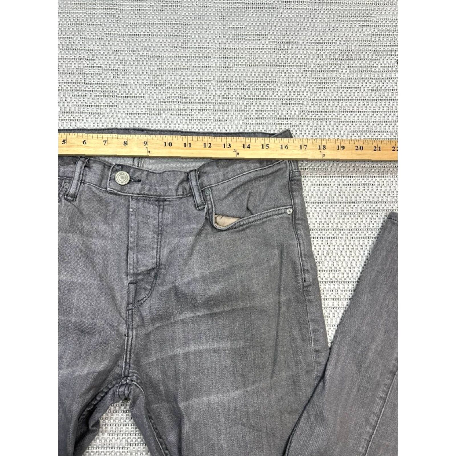 Allsaints Allsaints Jeans Mens 32 Reynolds Biker Gray Denim Cigarette Leg Slim Skinny 32 in Gray Mens Jeans Size US 32 / EU 48 - 4 Thumbnail