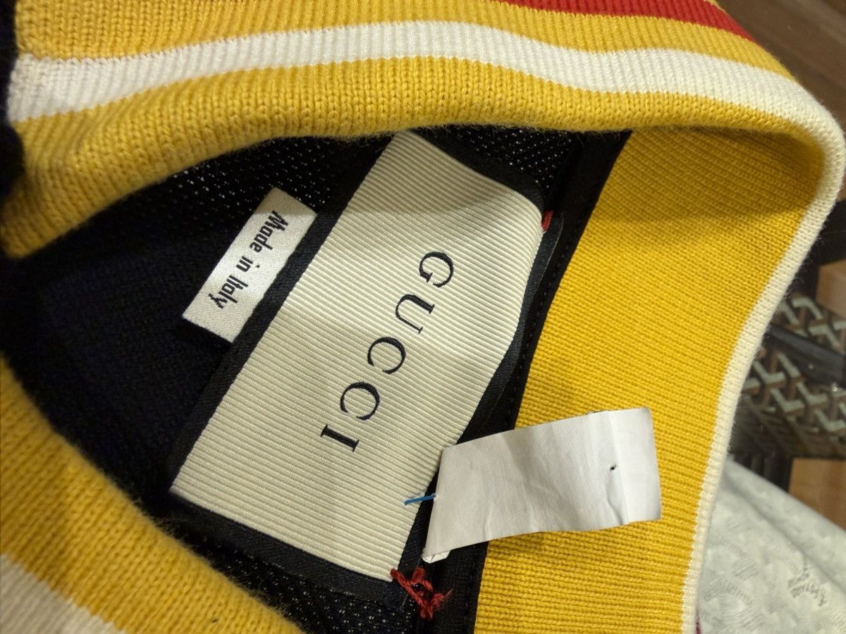 Gucci Gucci Cotton Piquet Polo Shirt - Black Yellow Red Size US S / EU 44-46 / 1 - 3 Thumbnail