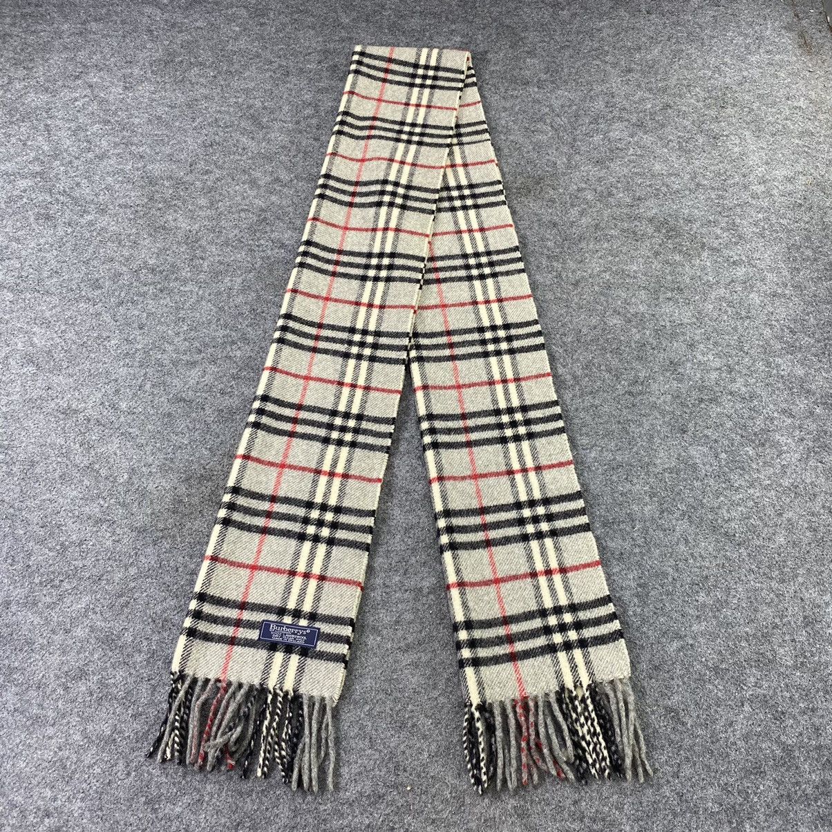 Burberry × Vintage Burberry Wool Muffler / Scarf / Neckwear -T1305 Size ONE SIZE - 2 Thumbnail