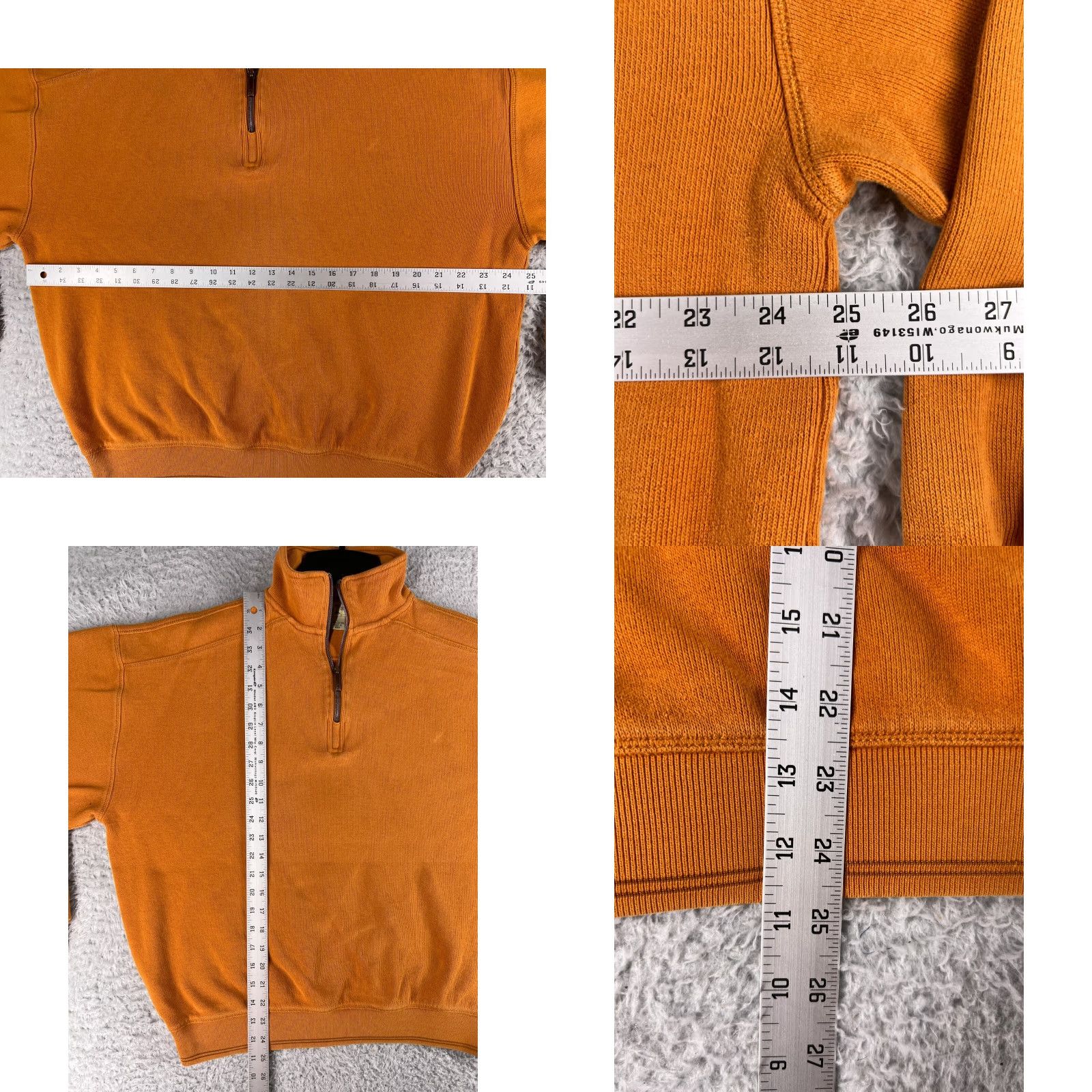 Tommy Bahama VINTAGE Tommy Bahama Sweater Mens L Orange 1/4 Zip Mock Neck Knit Cotton Pullover Casual Golf Beach Aloha 90s Mens Size US L / EU 52-54 / 3 - 8 Thumbnail
