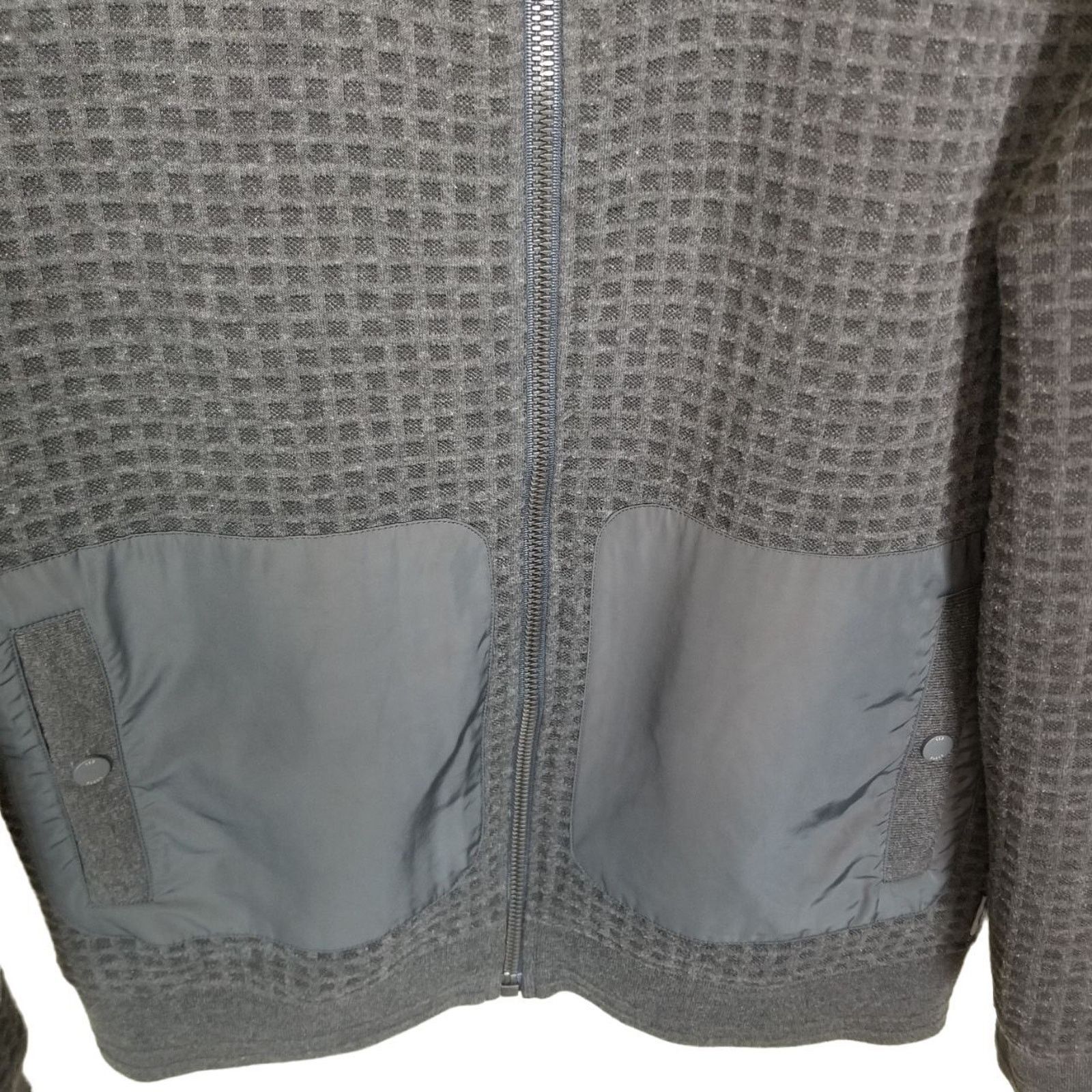Ted Baker Ted Baker Mens London Narn Waffle Knit Quilted Zip Jacket Size US L / EU 52-54 / 3 - 3 Thumbnail