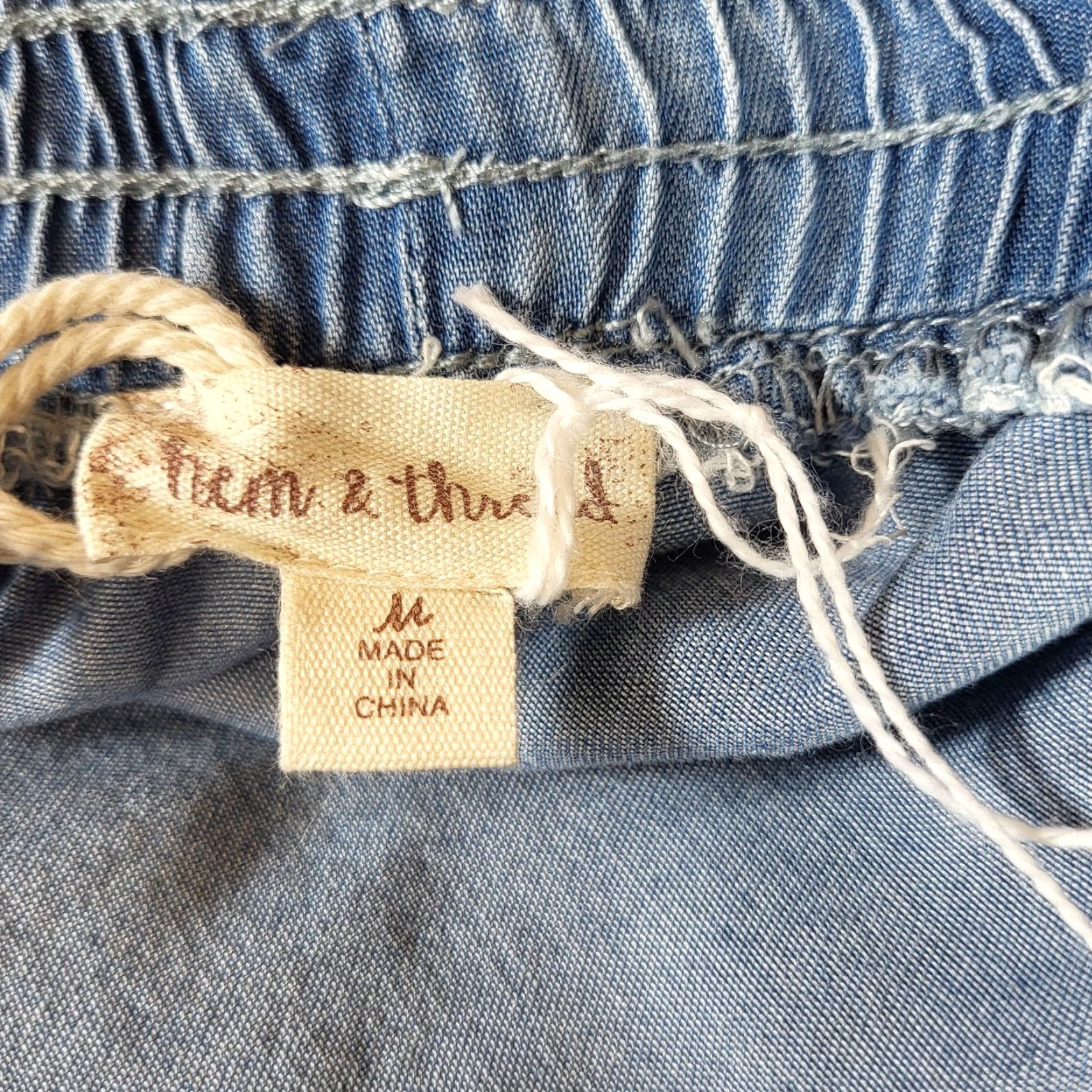 Vintage VINTAGE Hem & Thread Womens Jogger Pants M Blue Pockets Elastic Waist Tags Size 32" / US 10 / IT 46 - 4 Thumbnail