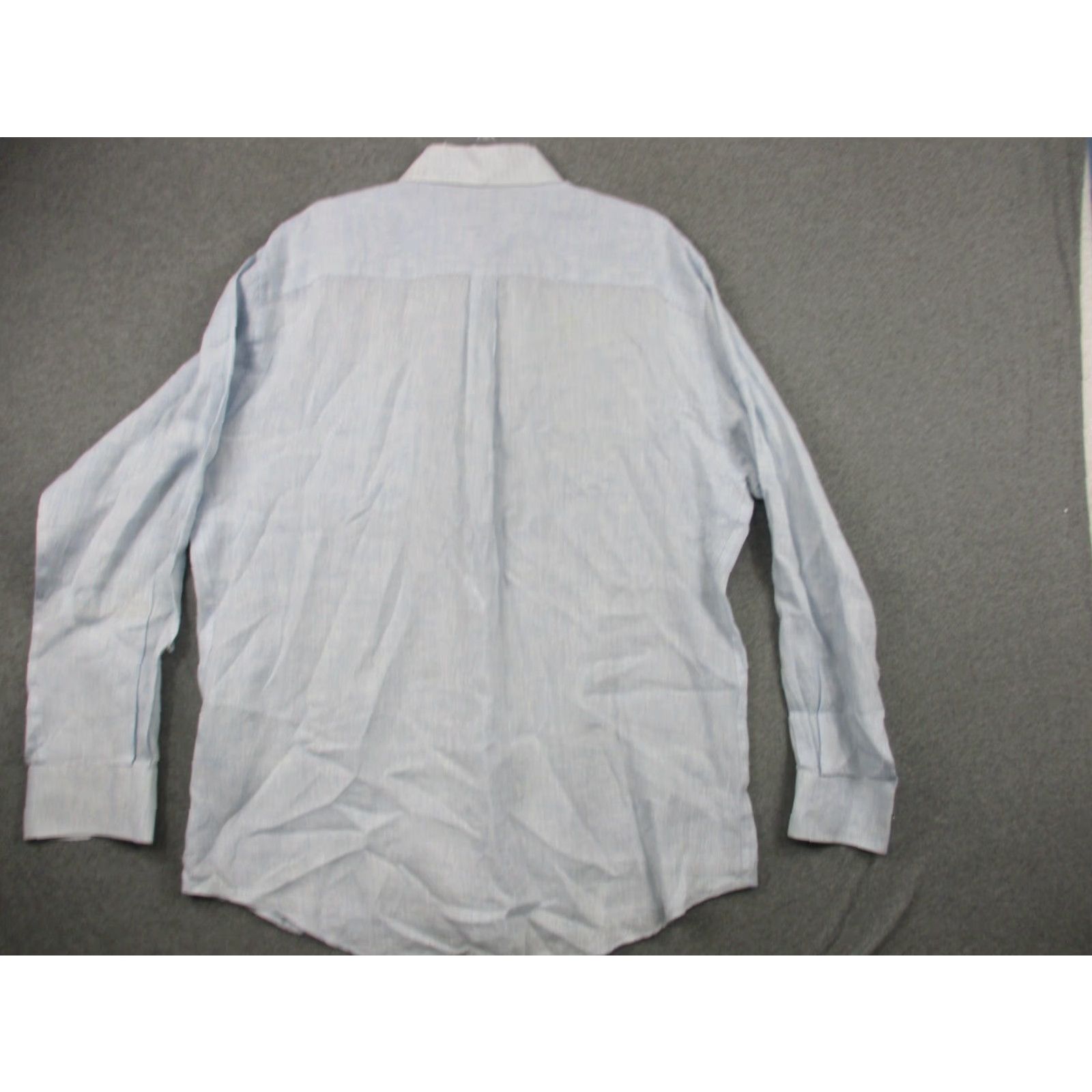 Peter Millar Peter Millar Button-Up Shirt XL Blue Long Sleeve Crown Cool Linen 100% Solid Casual Men’s Shirt XR Size US XL / EU 56 / 4 - 4 Thumbnail