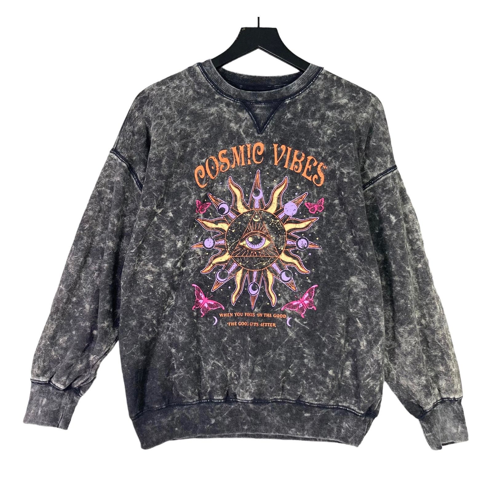 Other Cosmic Vibes Pullover Women's M Gray Sweater Shirt Casual Size M / US 6-8 / IT 42-44 - 1 Thumbnail
